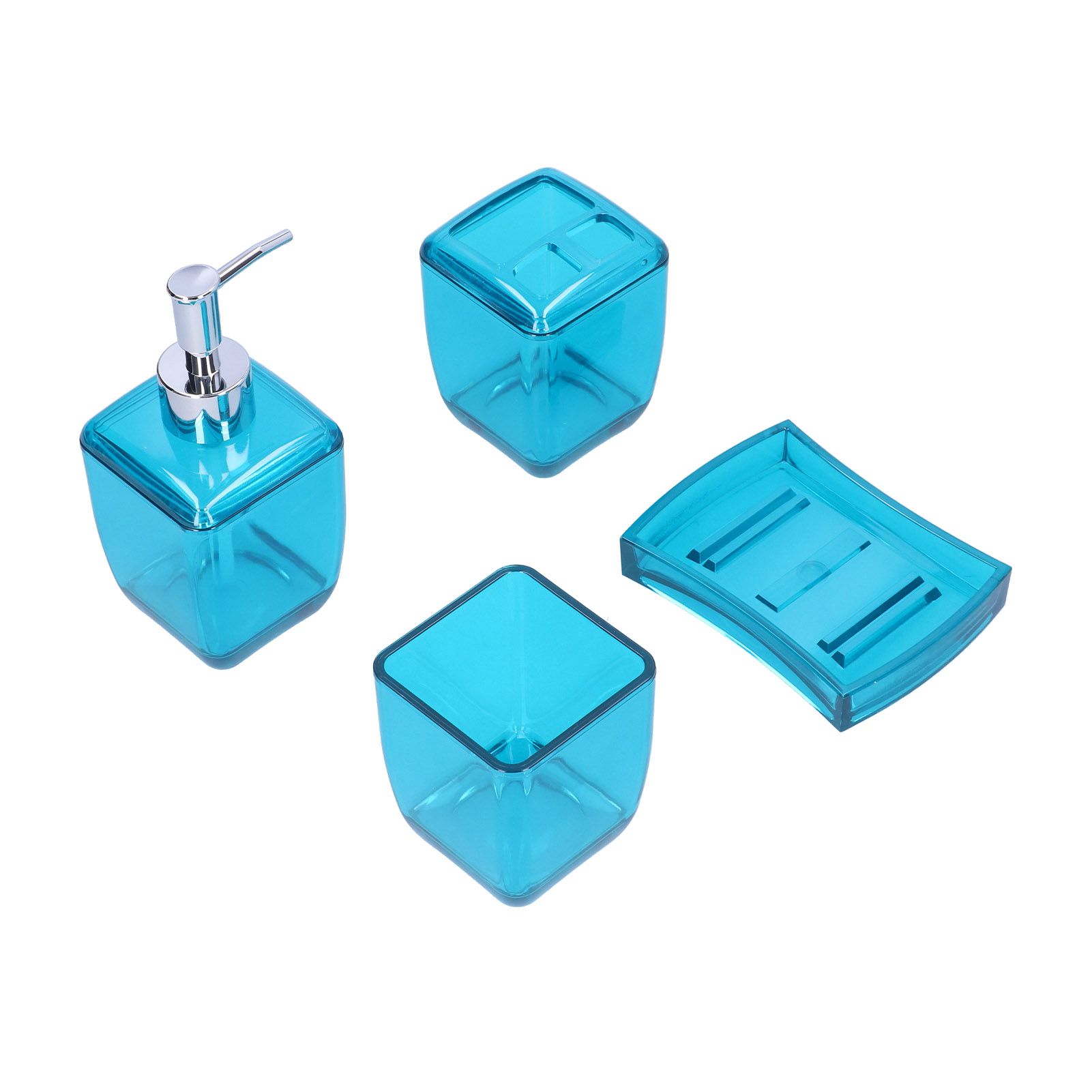 4PCS Bathroom Set Soap Dispenser Toothbrush Holder Wash Cup Soap Dish Bathroom view 9