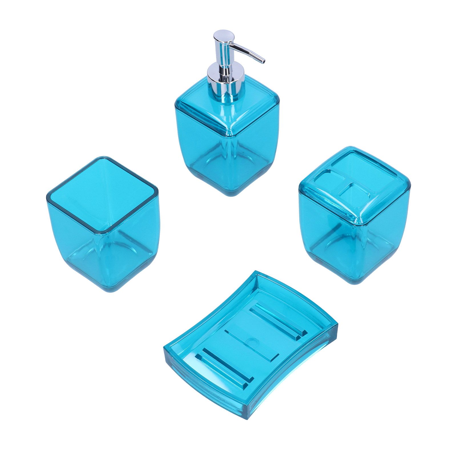 4PCS Bathroom Set Soap Dispenser Toothbrush Holder Wash Cup Soap Dish Bathroom view 10