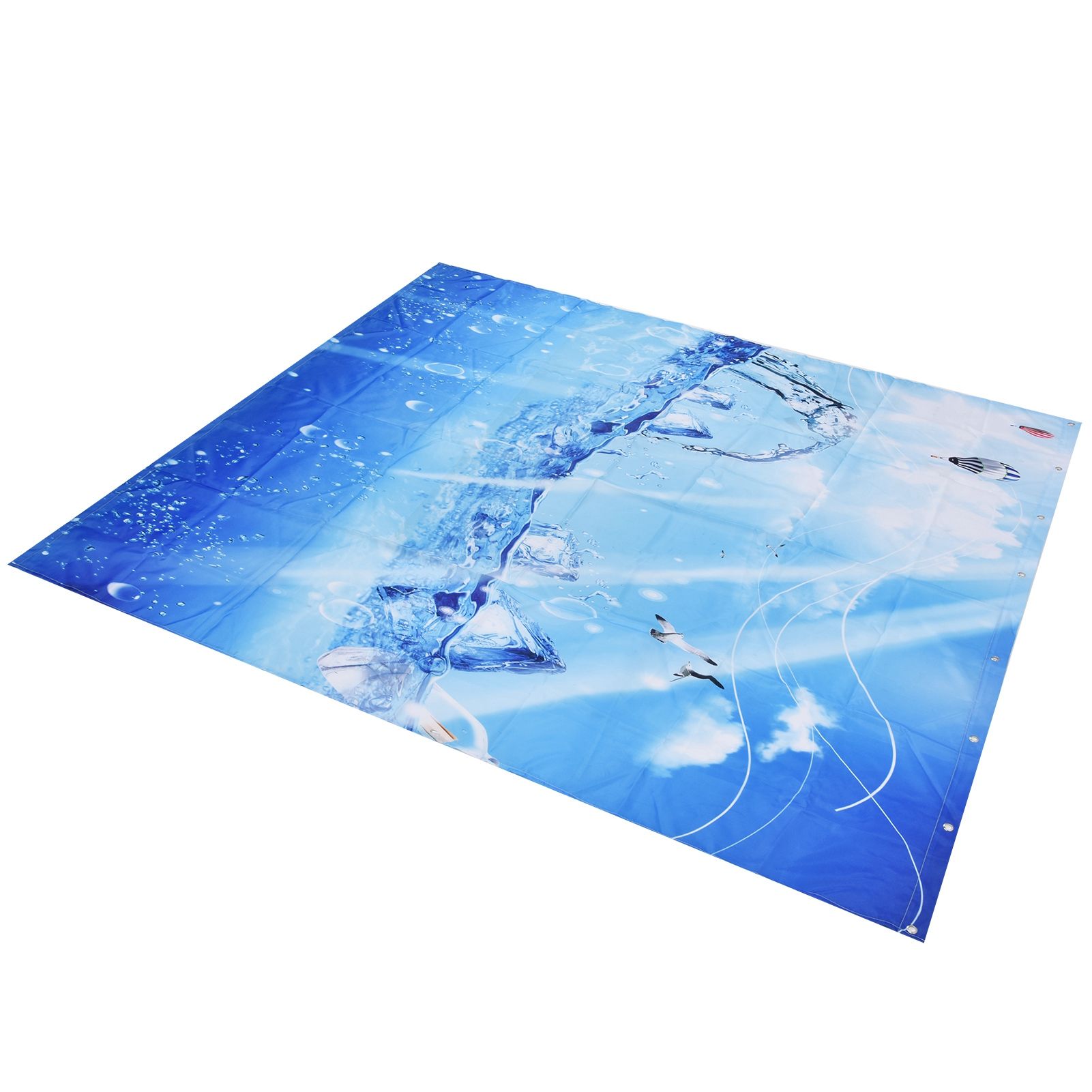 Shower Curtain Polyester Fiber Waterproof Colorful Printing with 12pcs Hook view 8