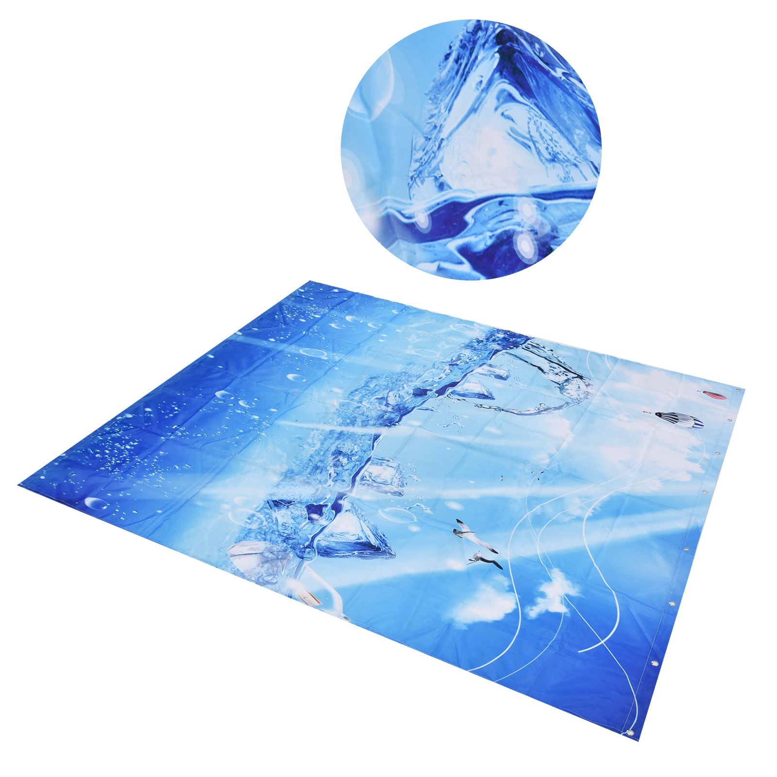 Shower Curtain Polyester Fiber Waterproof Colorful Printing with 12pcs Hook view 10