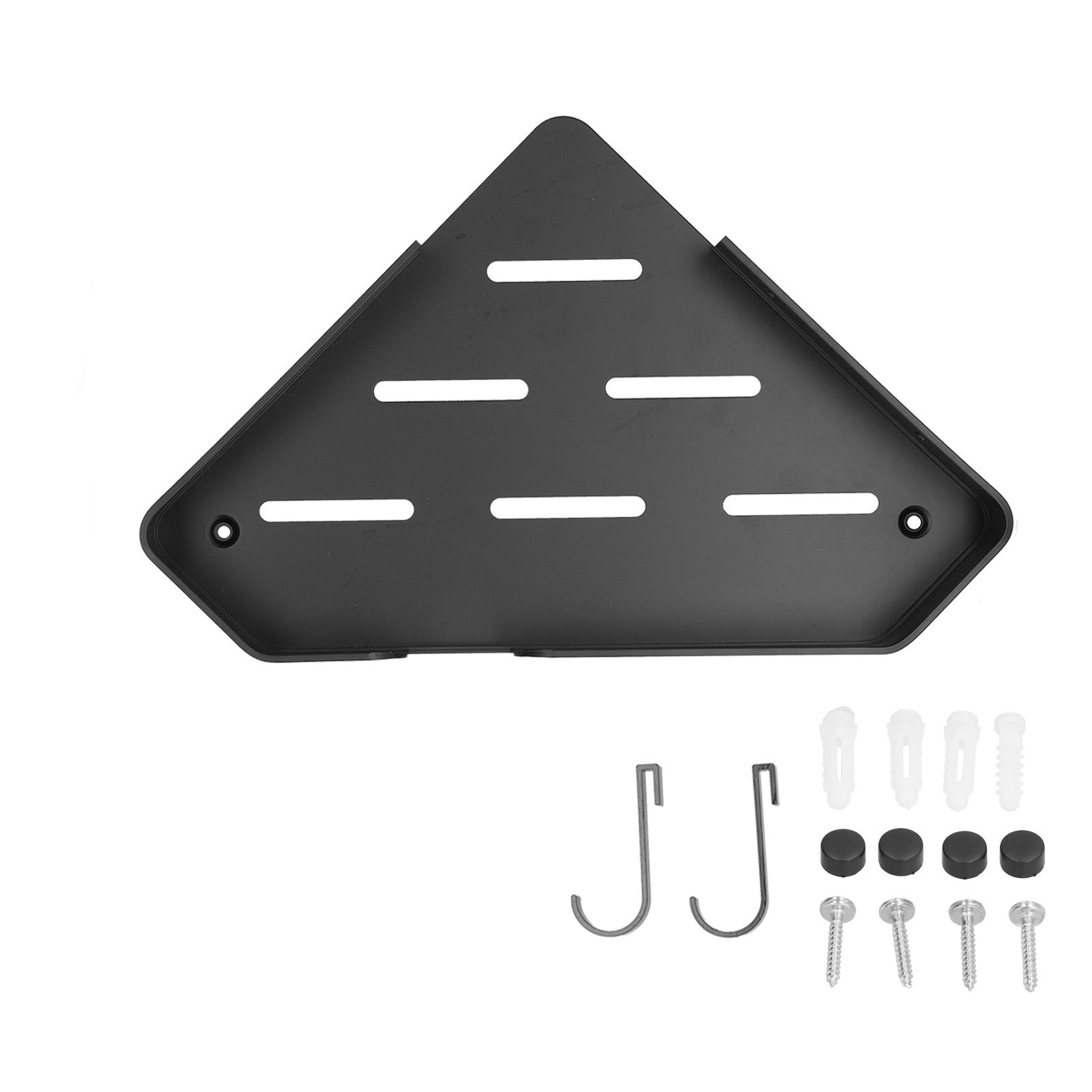 Shower Corner Shelf Aluminum Triangle Single Layer Storage Rack for Bathroom