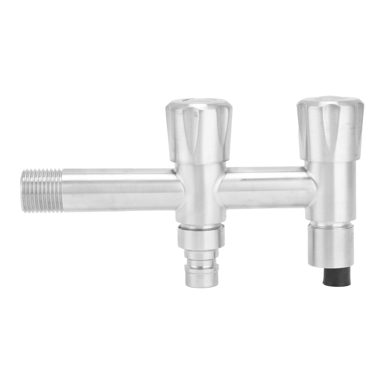 G1/2 Stainless Steel Faucet 1 Inlet 2 Outlet Washing Machine Water Tap for view 2