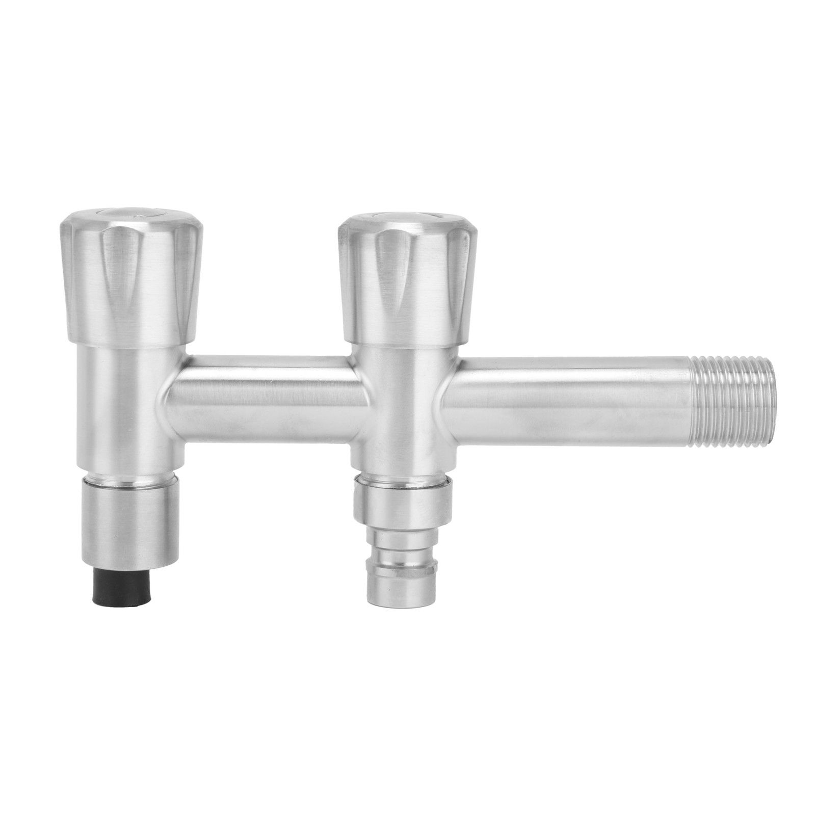 G1/2 Stainless Steel Faucet 1 Inlet 2 Outlet Washing Machine Water Tap for view 5