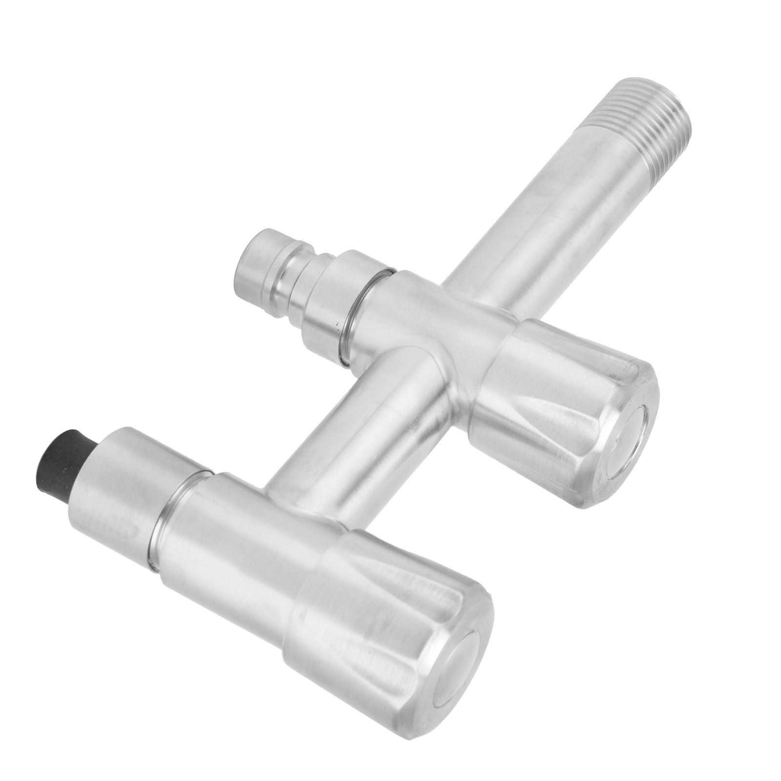 G1/2 Stainless Steel Faucet 1 Inlet 2 Outlet Washing Machine Water Tap for view 8