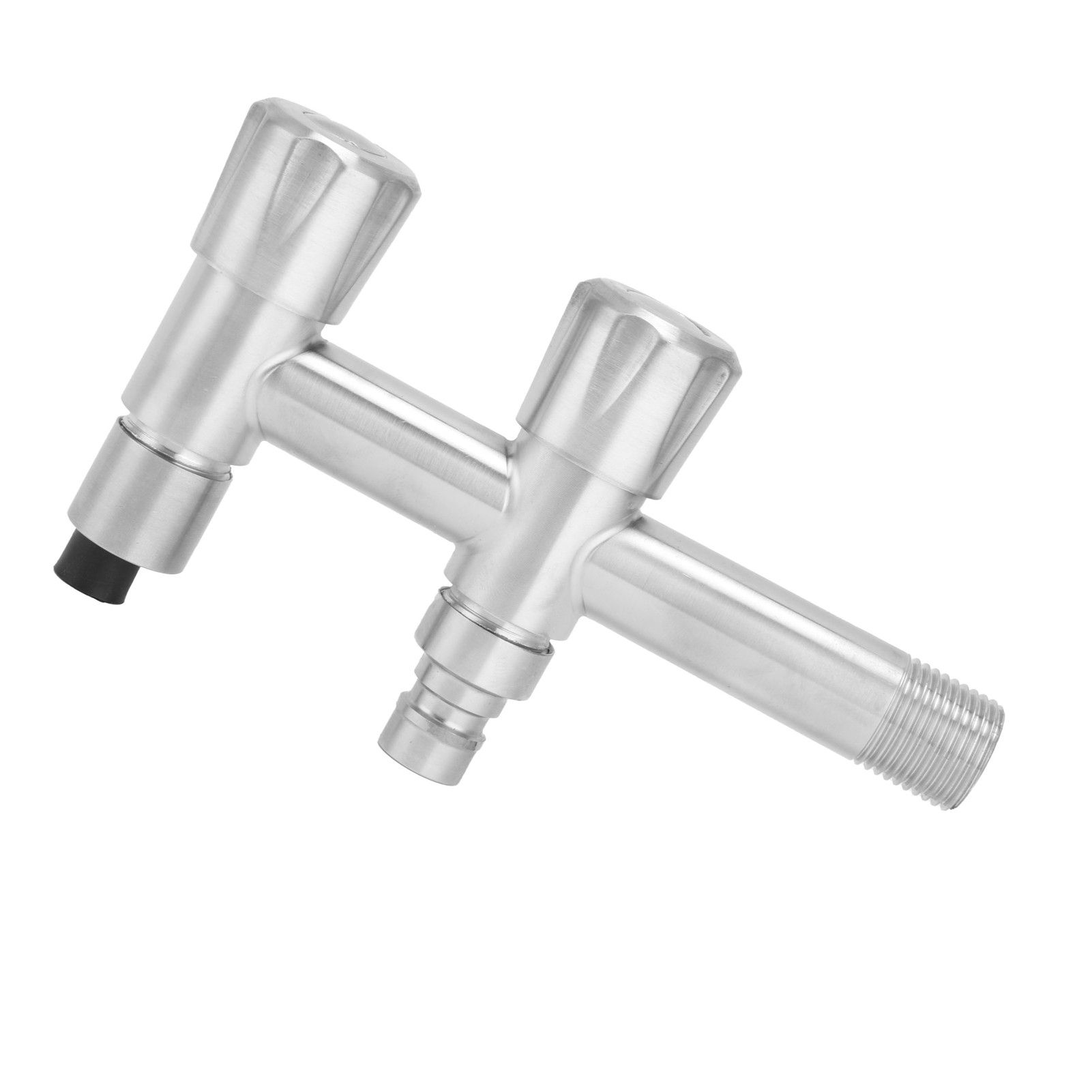 G1/2 Stainless Steel Faucet 1 Inlet 2 Outlet Washing Machine Water Tap for view 10