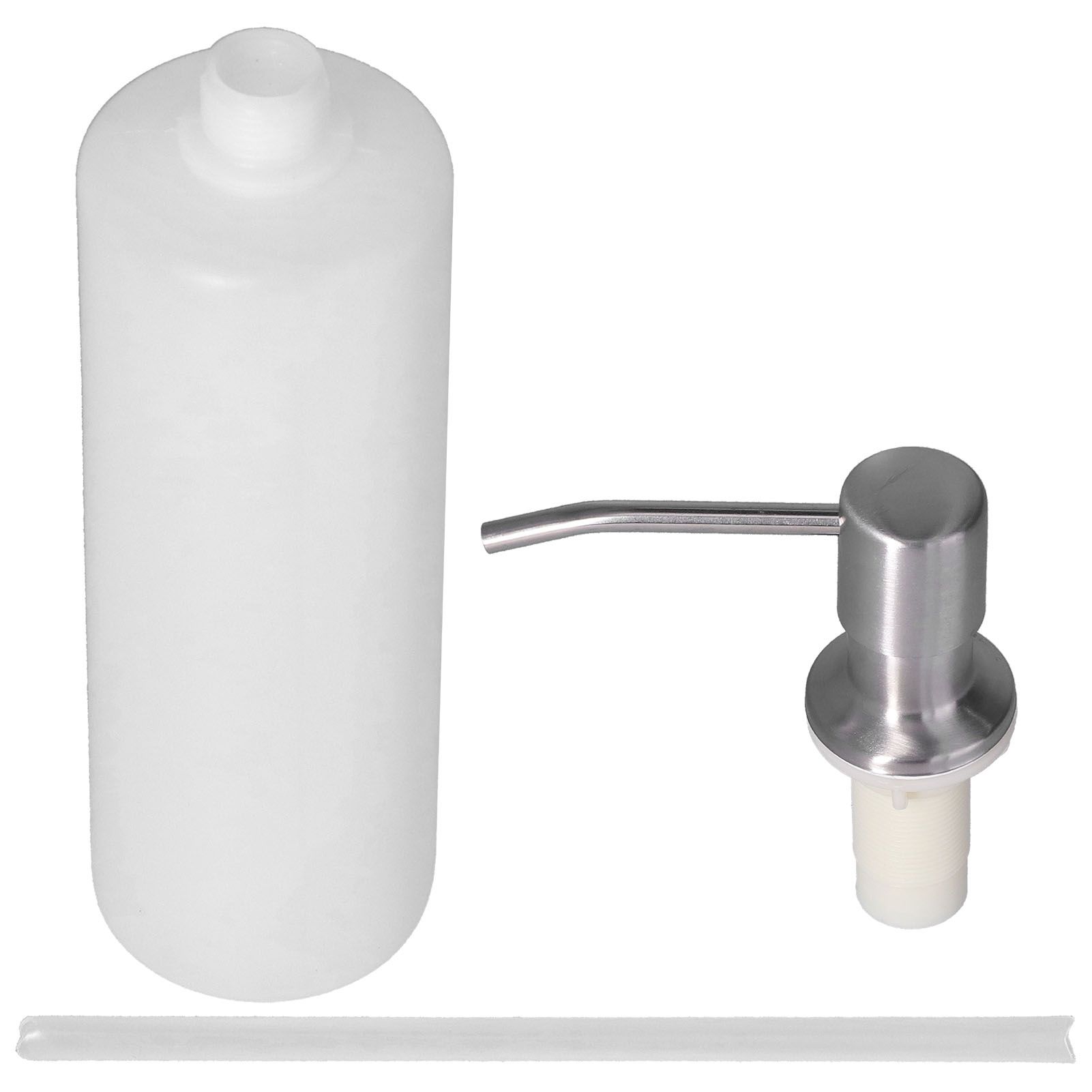 Sink Soap Dispenser Stainless Steel Press Head 300ML Soap Lotion Container