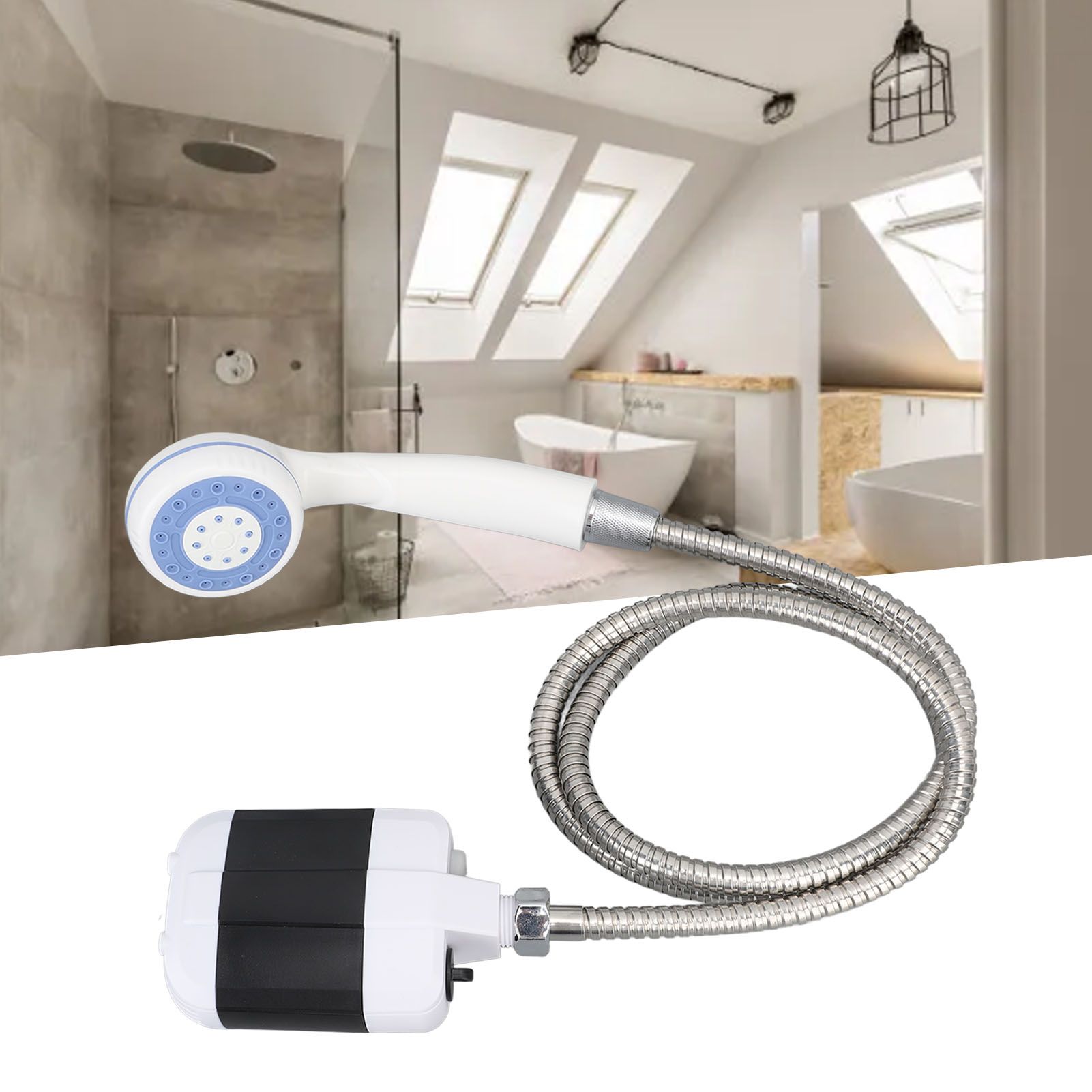 Rechargeable Camping Shower 2400mah USB Charging Powerful Waterproof Camping view 12