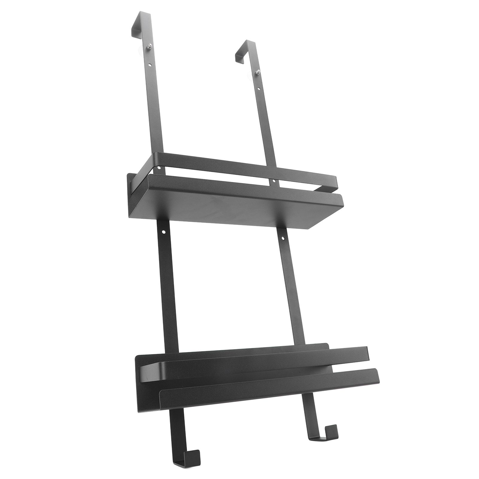 Wall Shower Shelf Large Space Metal Hanging Shower Organizer Rack with Suction view 5