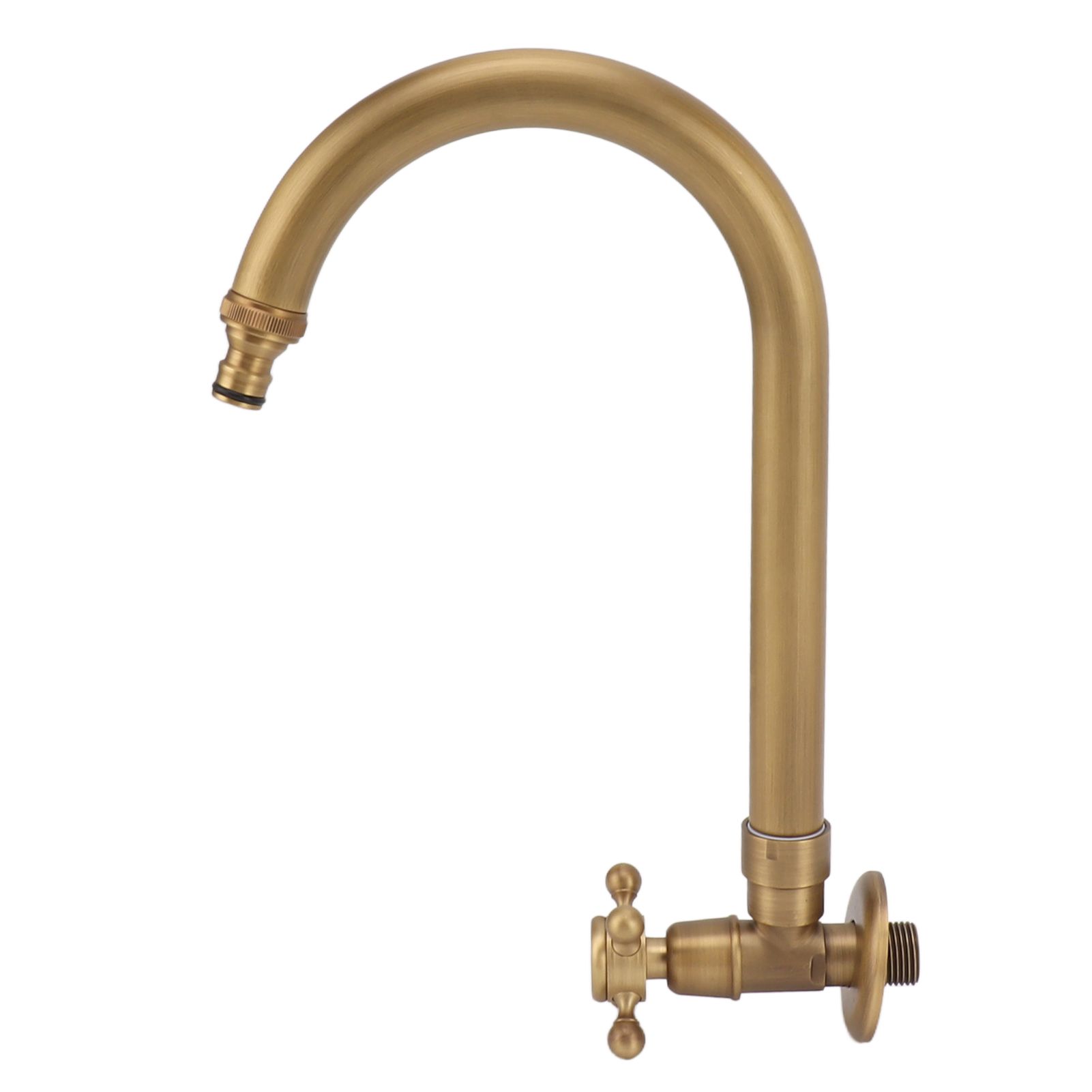 Garden Outdoor Faucet Antique In Wall Frost Crack Prevention 360 Degree view 4