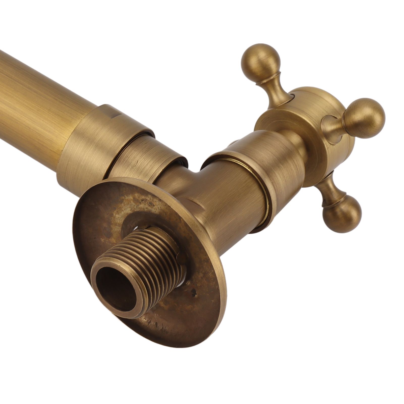 Garden Outdoor Faucet Antique In Wall Frost Crack Prevention 360 Degree view 13