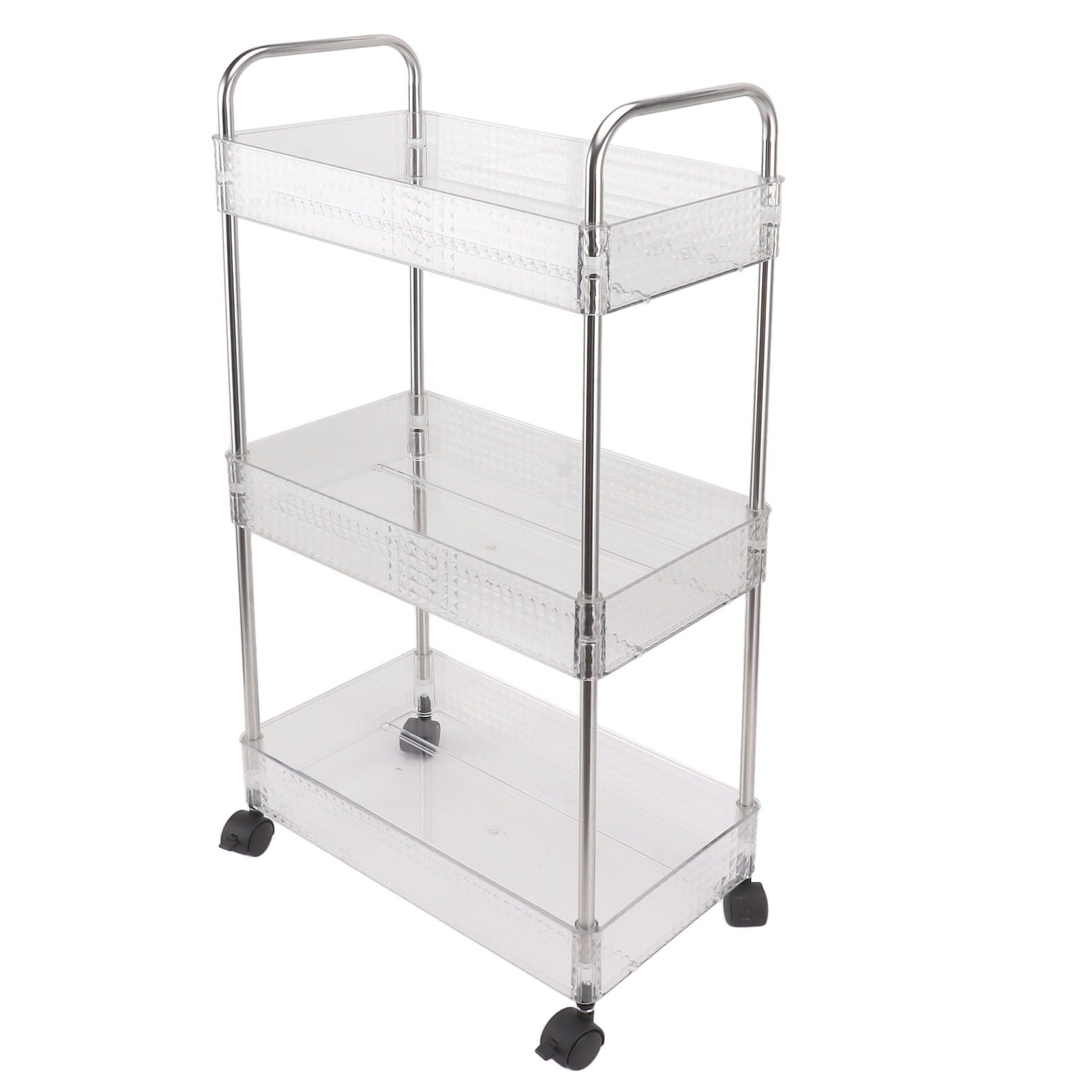 Kitchen Storage Rack Multifunctional 3 Tier Mobile Storage Cart for Bathroom view 2