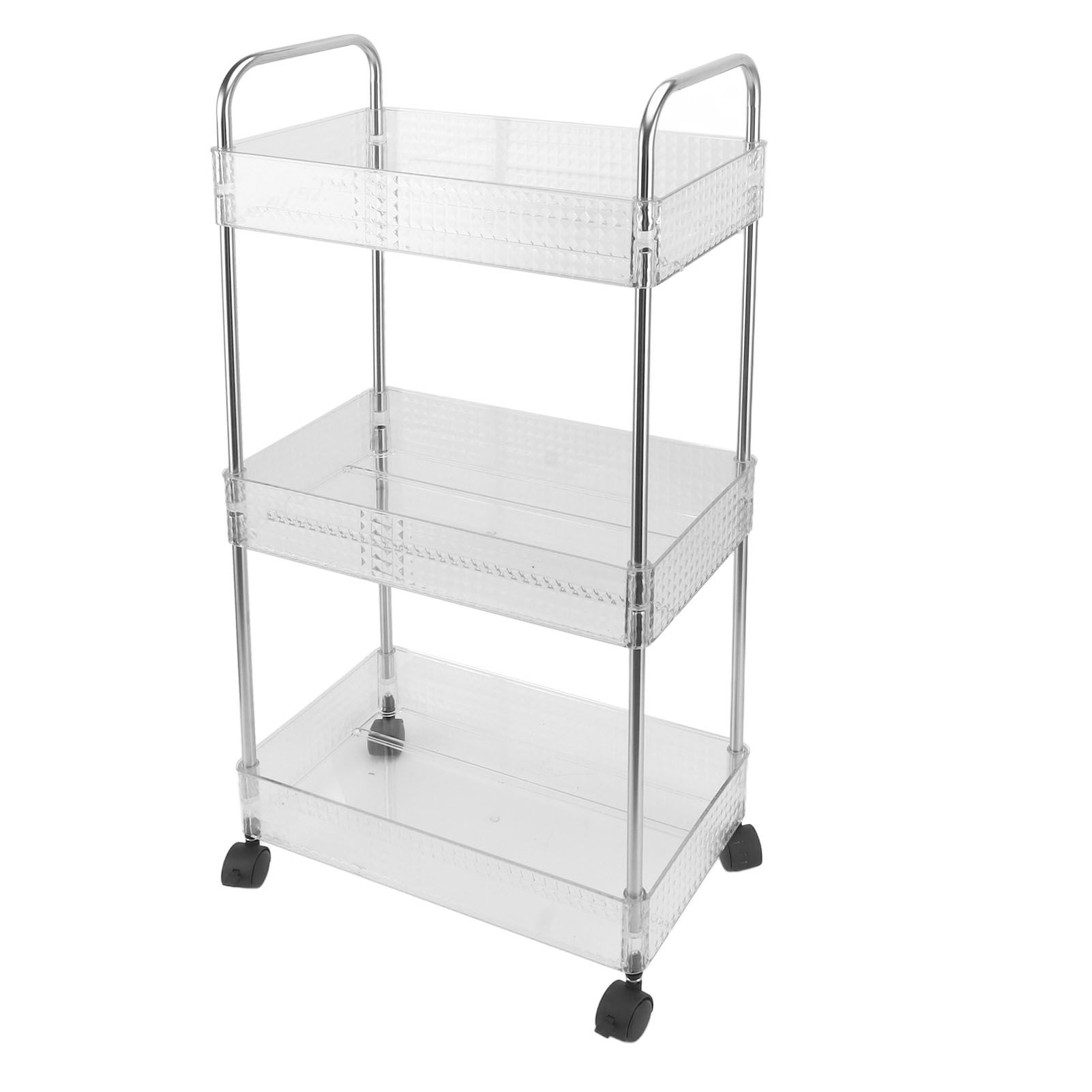 Kitchen Storage Rack Multifunctional 3 Tier Mobile Storage Cart for Bathroom view 3