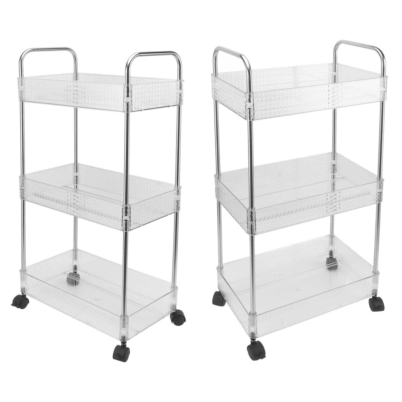 Kitchen Storage Rack Multifunctional 3 Tier Mobile Storage Cart for Bathroom view 7