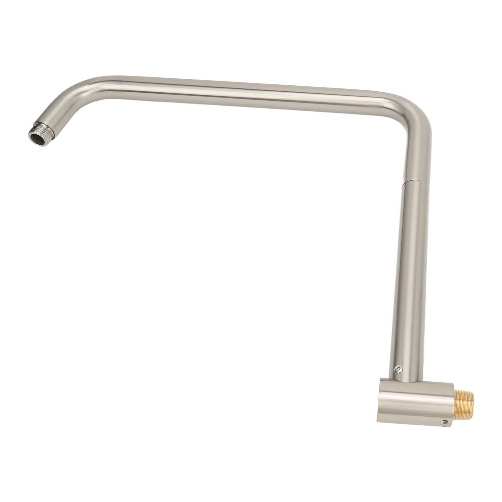 Shower Head Extension with Flange S Shape Shower Arm Wall Mount Rotatable view 3