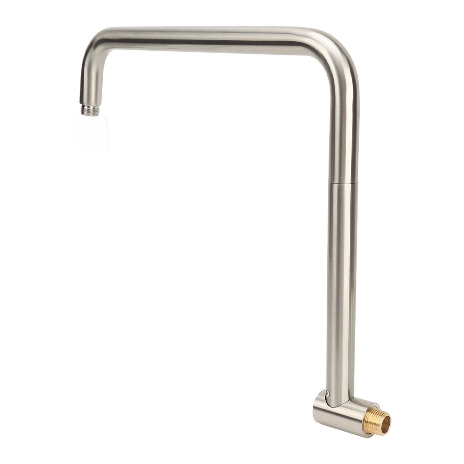 Shower Head Extension with Flange S Shape Shower Arm Wall Mount Rotatable view 4