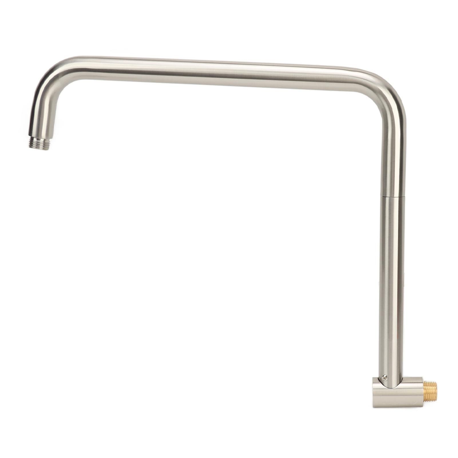 Shower Head Extension with Flange S Shape Shower Arm Wall Mount Rotatable view 5