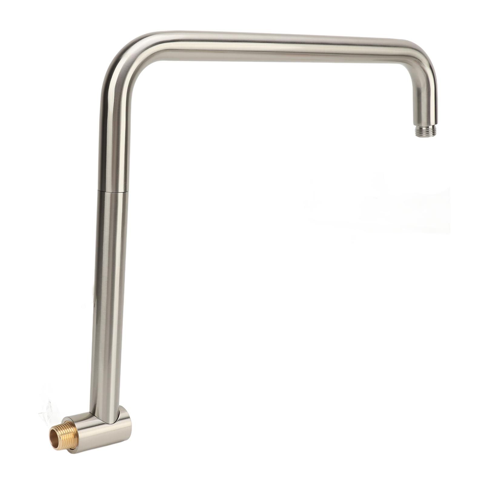 Shower Head Extension with Flange S Shape Shower Arm Wall Mount Rotatable view 6