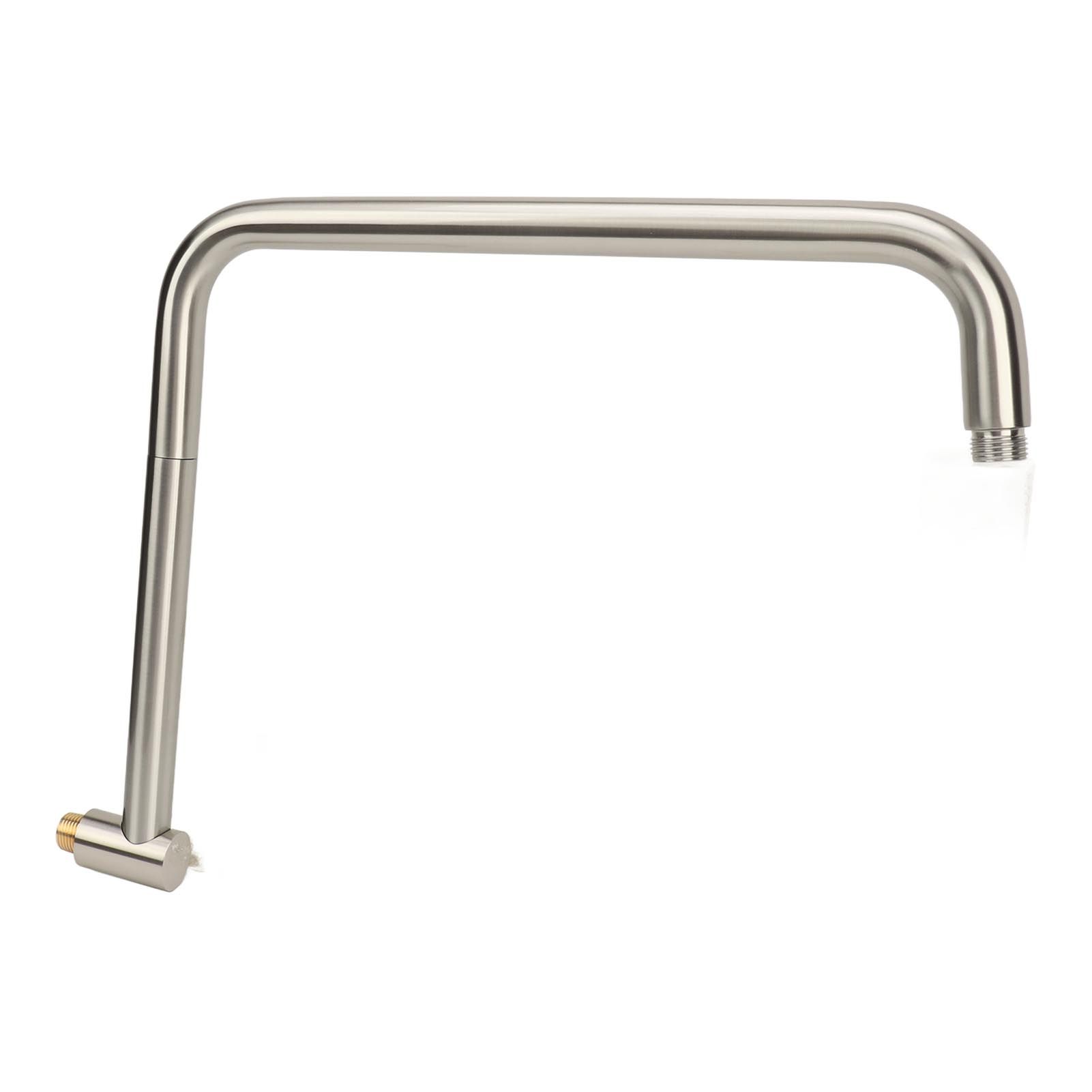 Shower Head Extension with Flange S Shape Shower Arm Wall Mount Rotatable view 7