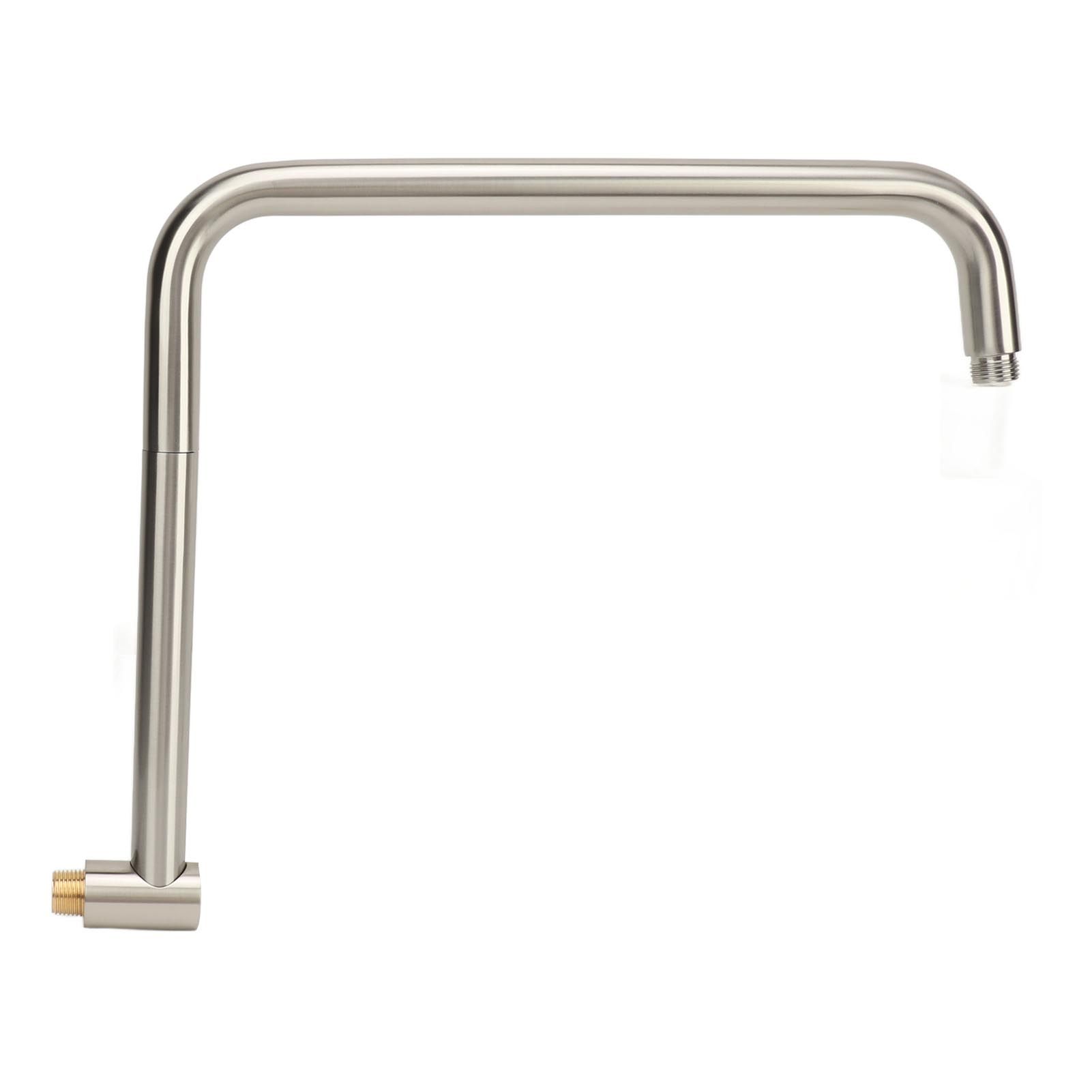 Shower Head Extension with Flange S Shape Shower Arm Wall Mount Rotatable view 8