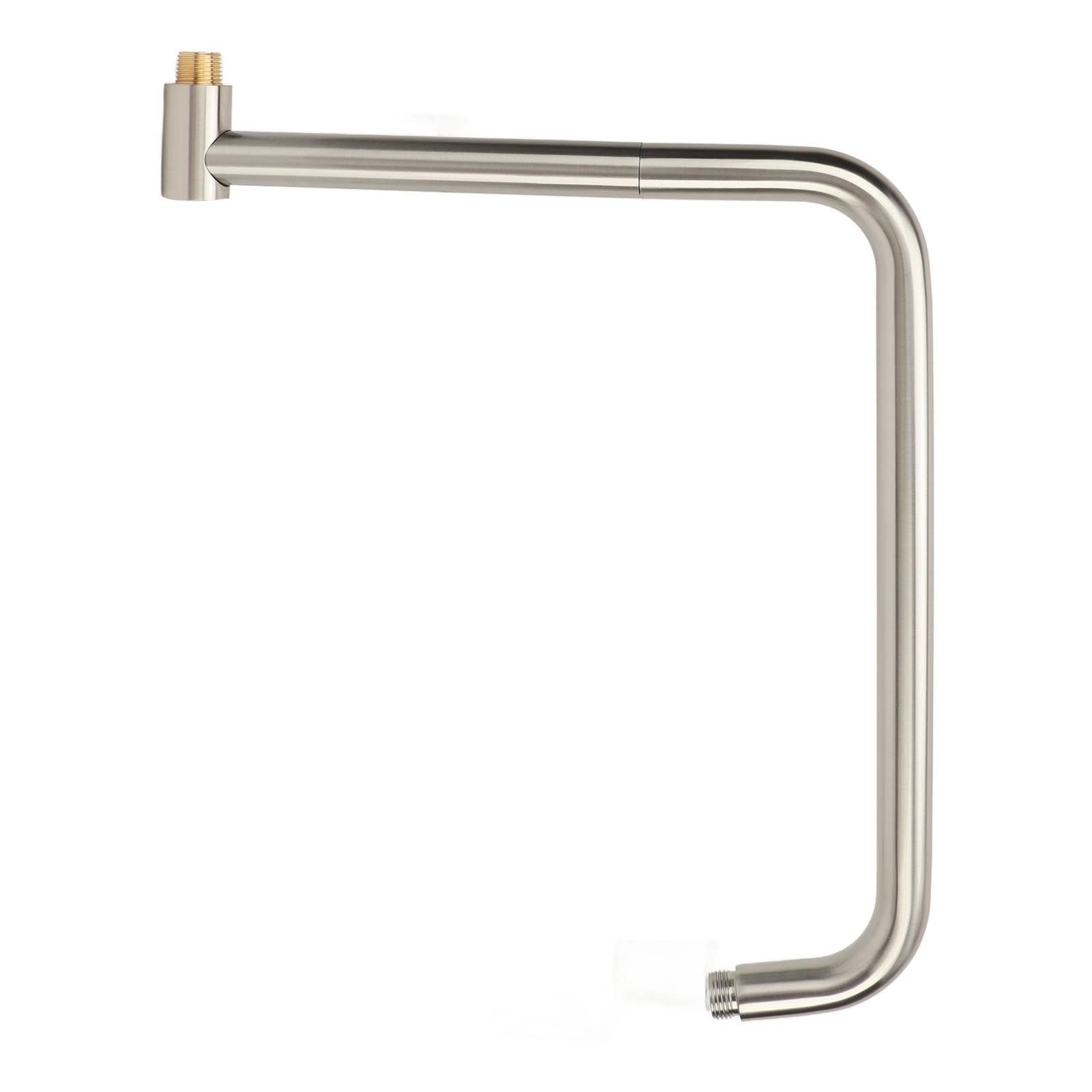 Shower Head Extension with Flange S Shape Shower Arm Wall Mount Rotatable view 13