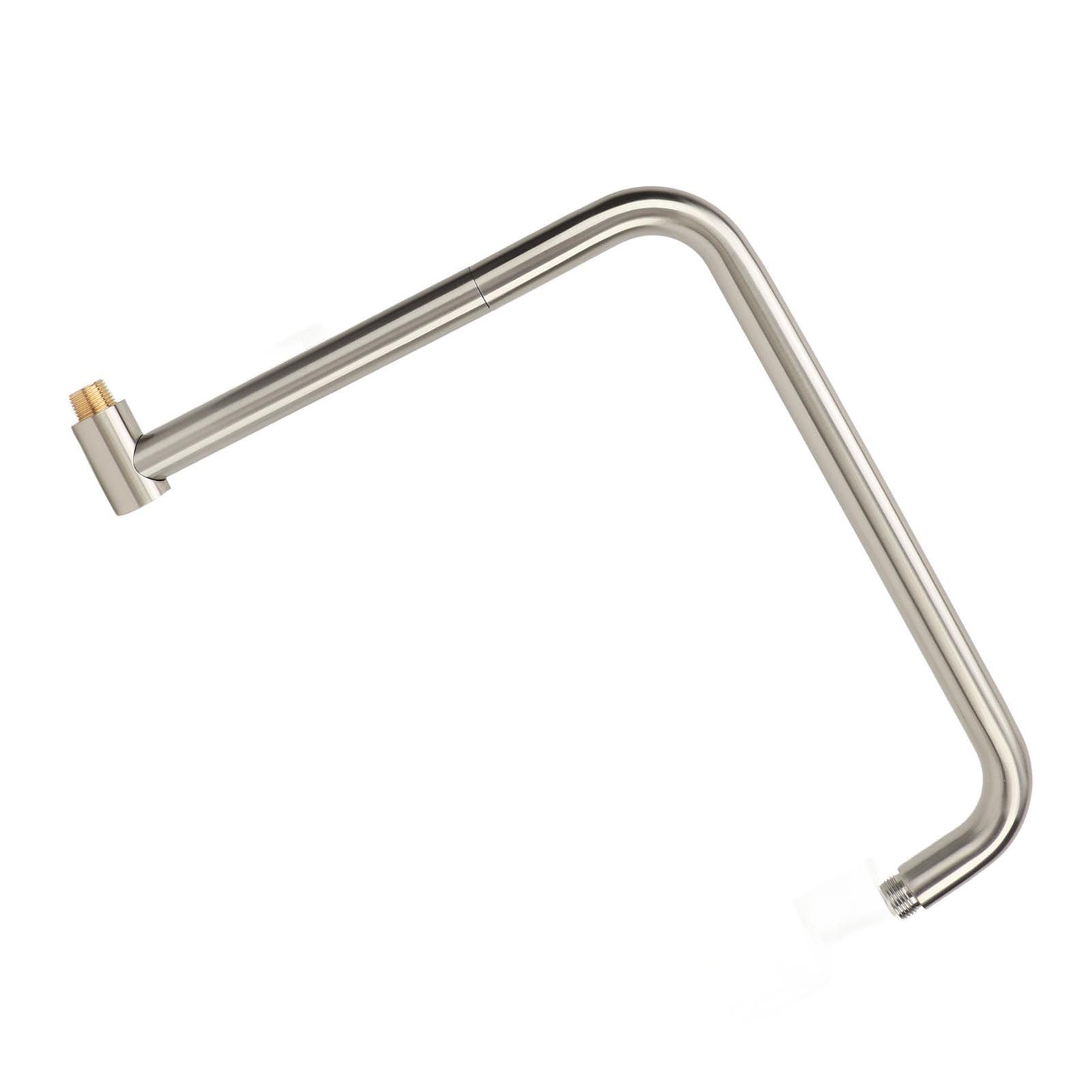 Shower Head Extension with Flange S Shape Shower Arm Wall Mount Rotatable view 14