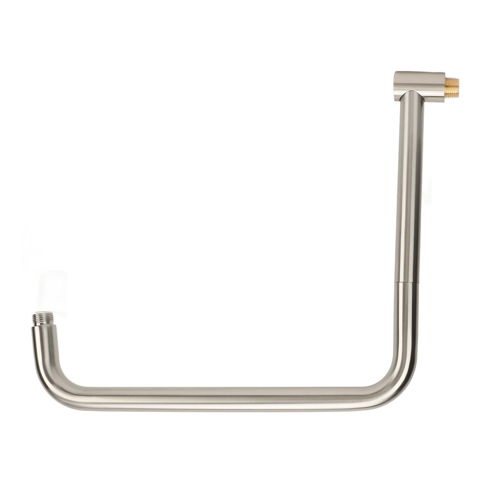 Shower Head Extension with Flange S Shape Shower Arm Wall Mount Rotatable view 15