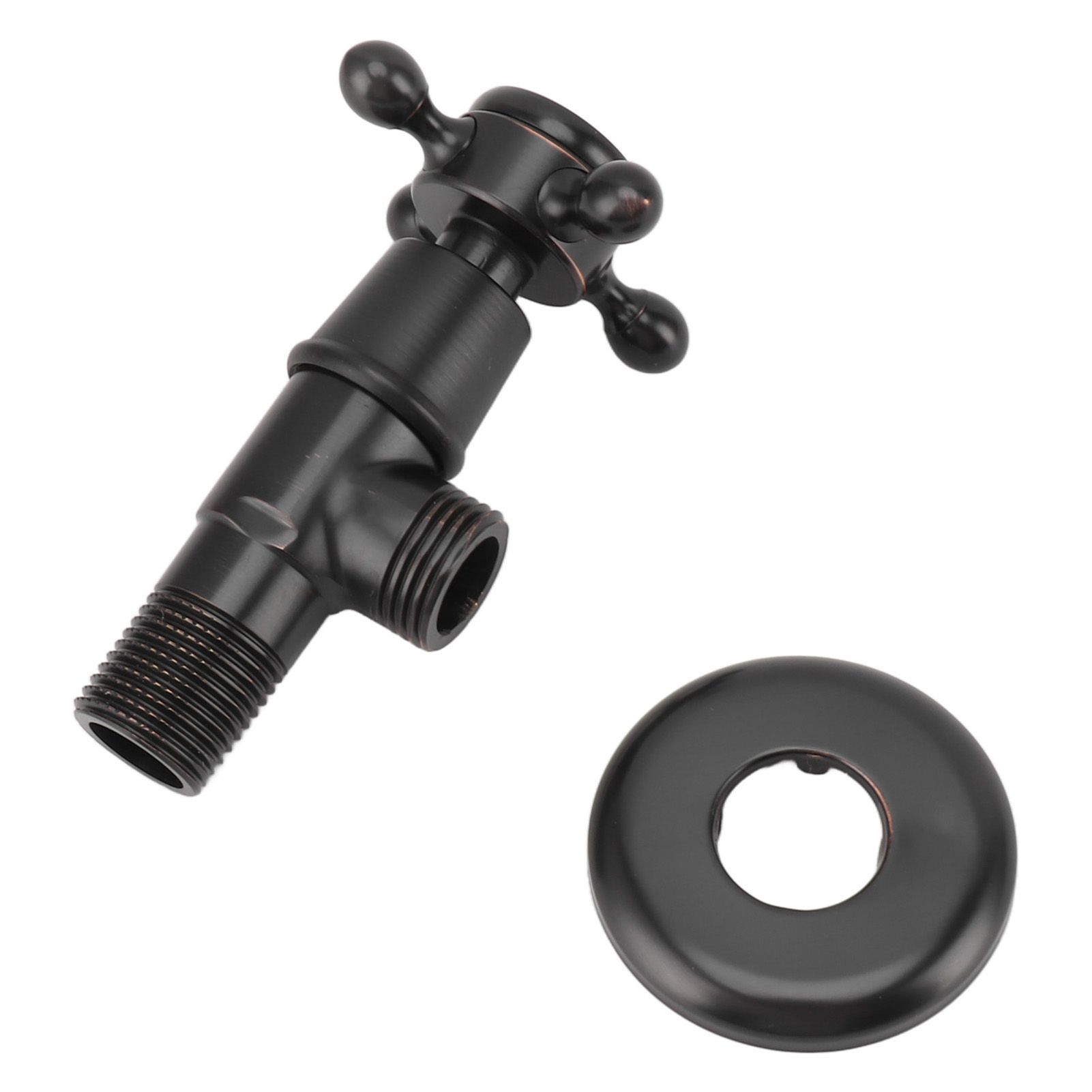 Solid Brass Angle Stop Valve Retro Thickened Cold Hot Triangle Valve Explosion view 10
