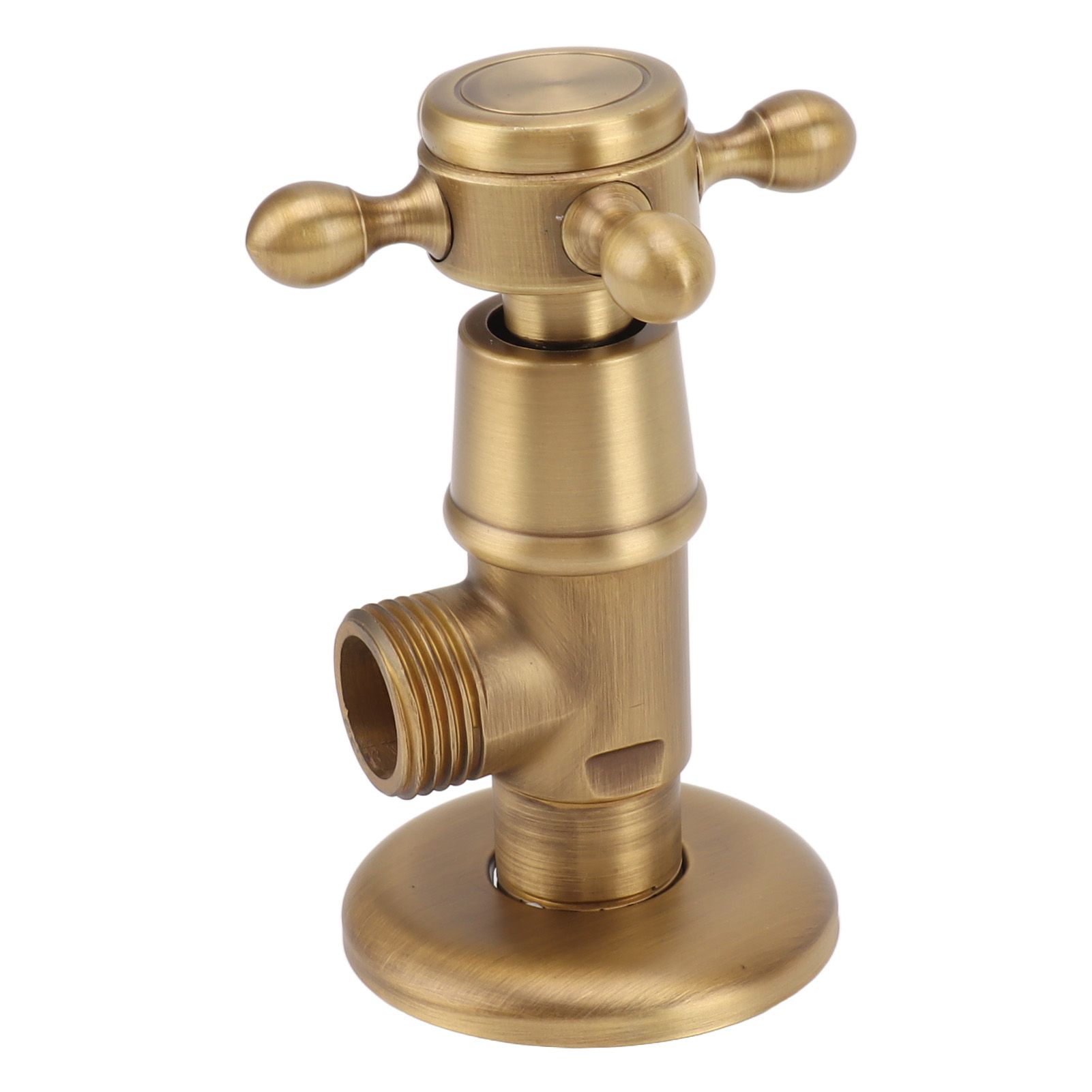 Solid Brass Angle Stop Valve Retro Thickened Cold Hot Triangle Valve Explosion view 5