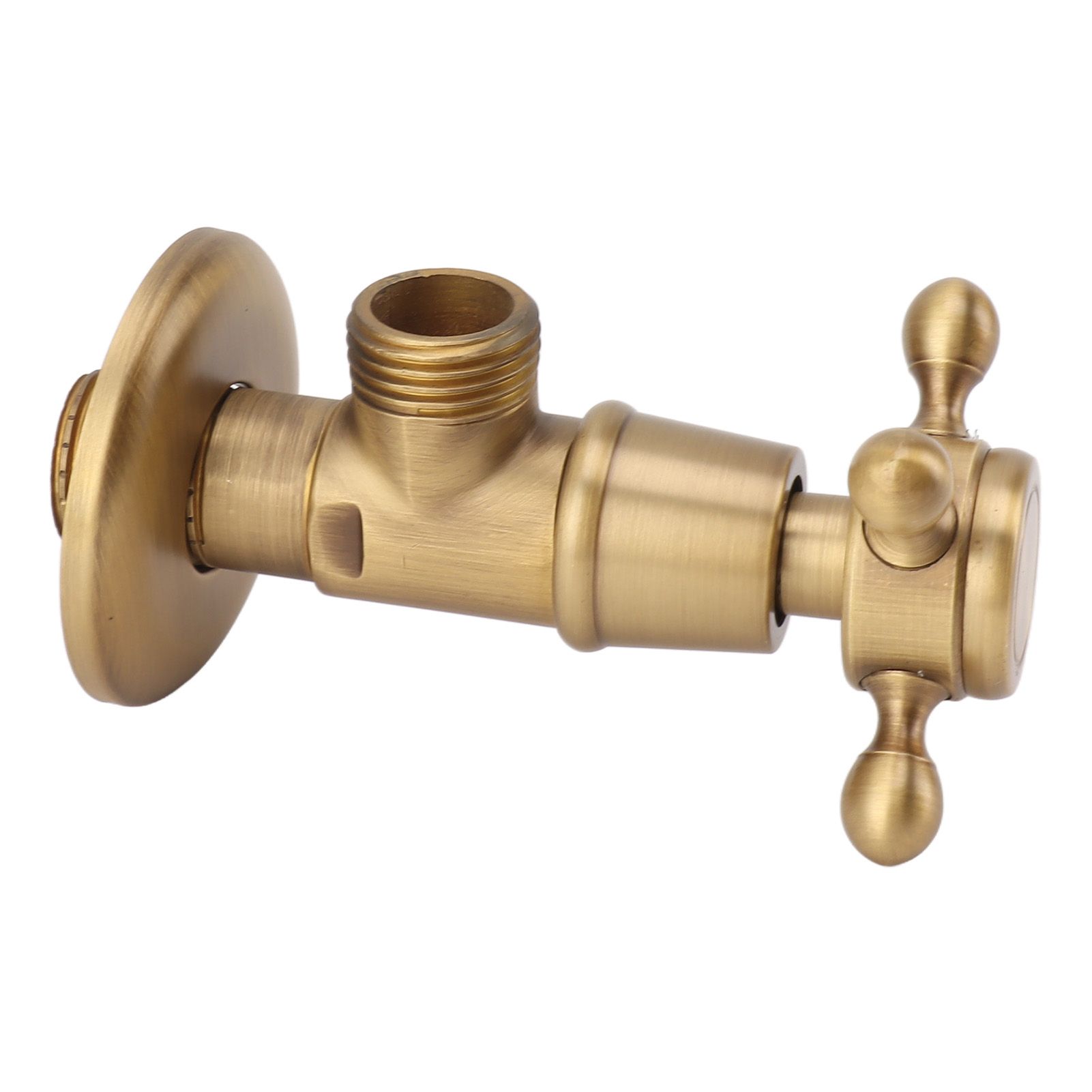 Solid Brass Angle Stop Valve Retro Thickened Cold Hot Triangle Valve Explosion view 6