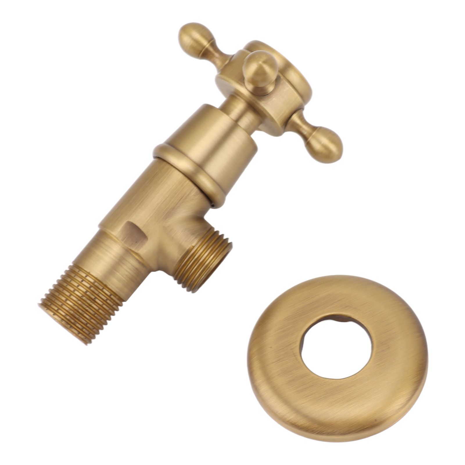 Solid Brass Angle Stop Valve Retro Thickened Cold Hot Triangle Valve Explosion view 10
