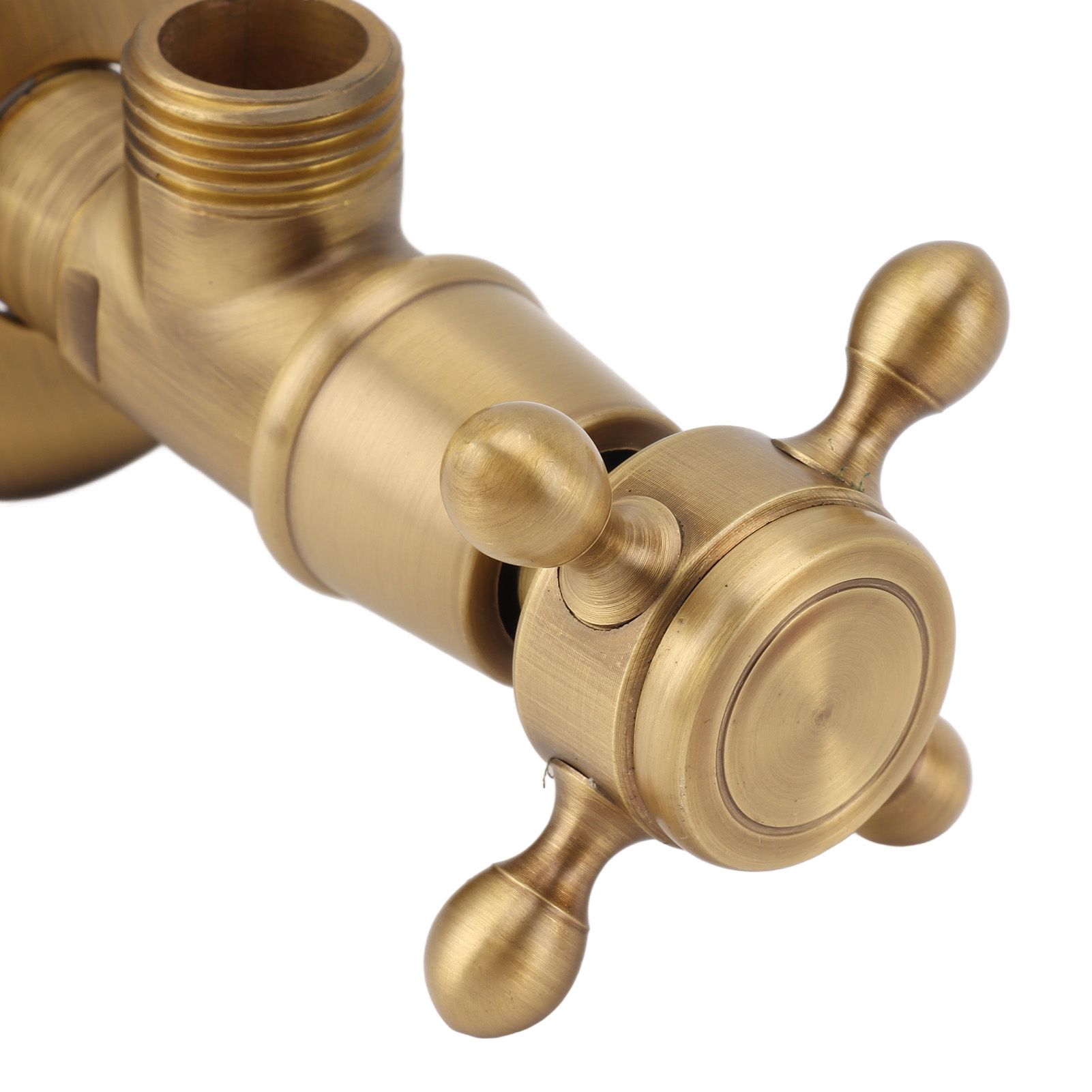 Solid Brass Angle Stop Valve Retro Thickened Cold Hot Triangle Valve Explosion view 13