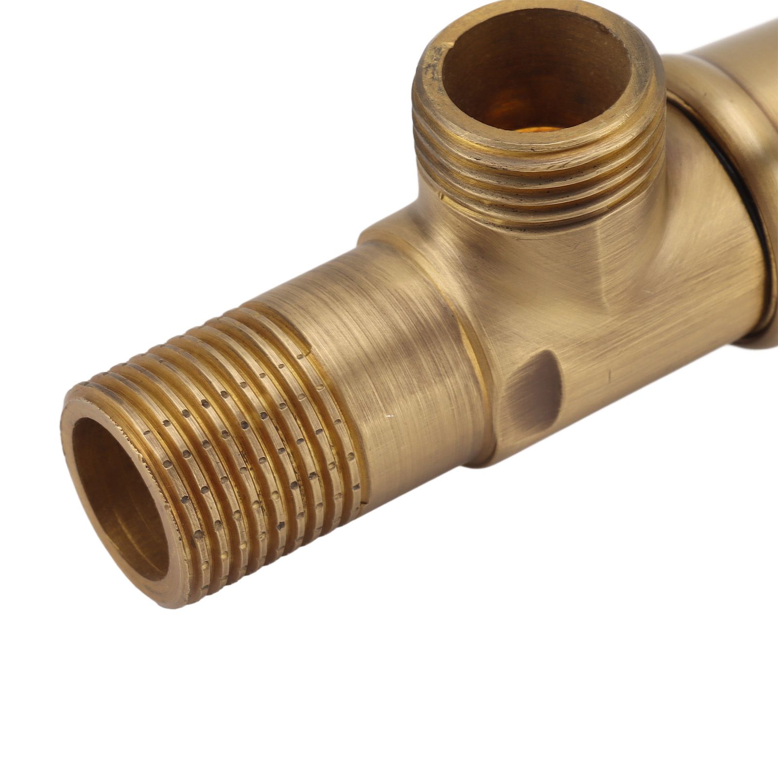 Solid Brass Angle Stop Valve Retro Thickened Cold Hot Triangle Valve Explosion view 14