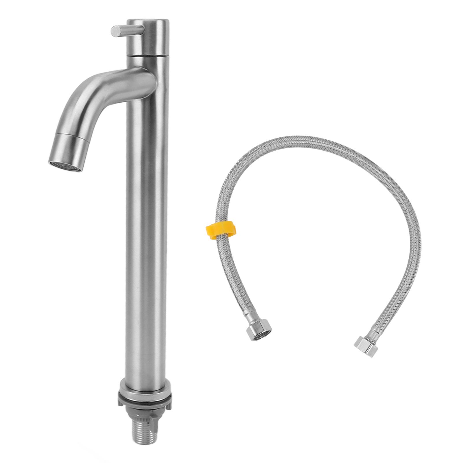 Single Cold Water Kitchen Faucet Stainless Steel Single Hole Bathroom Faucet