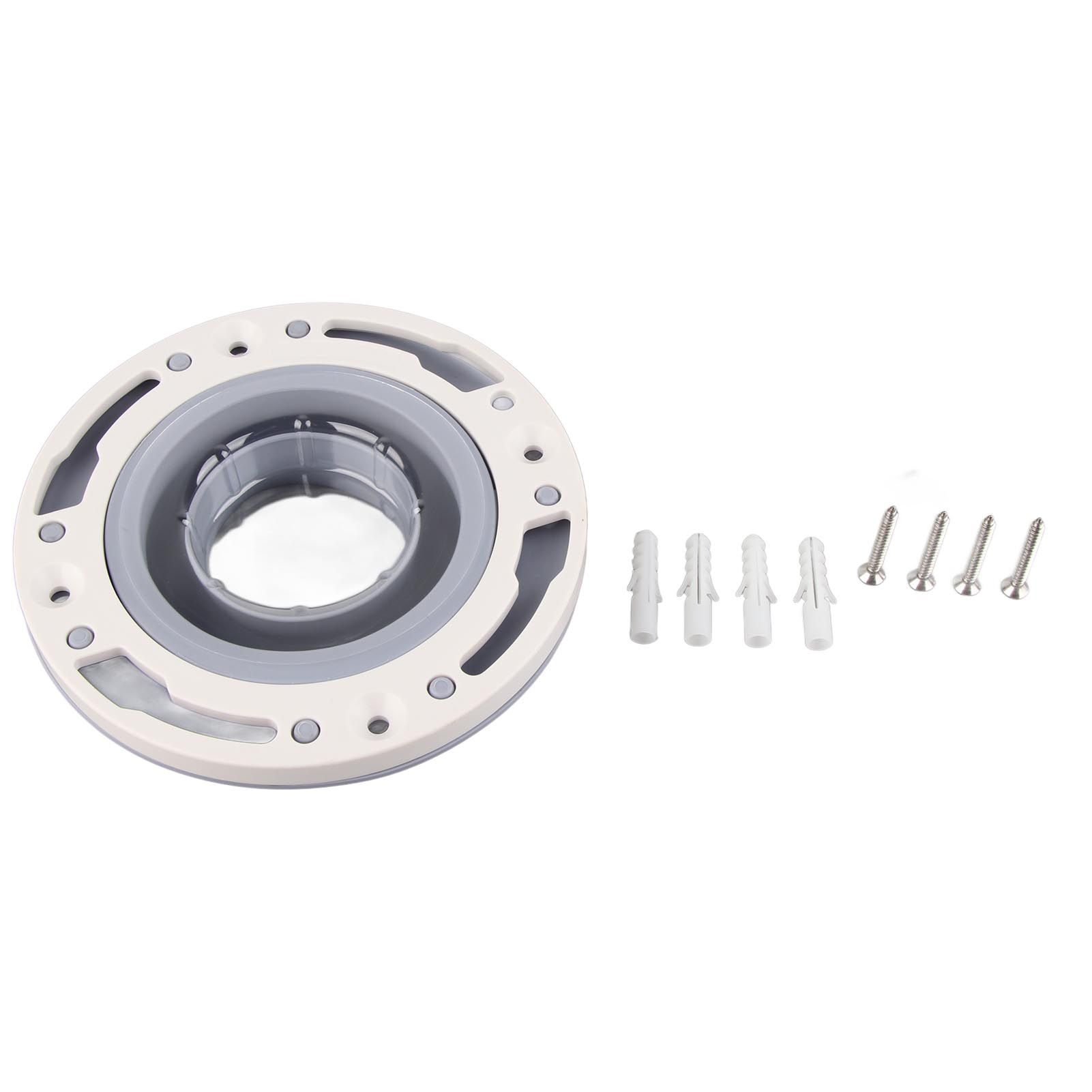 Toilet Flange Silicone and ABS Gray Universal Toilet Flange Replacement for