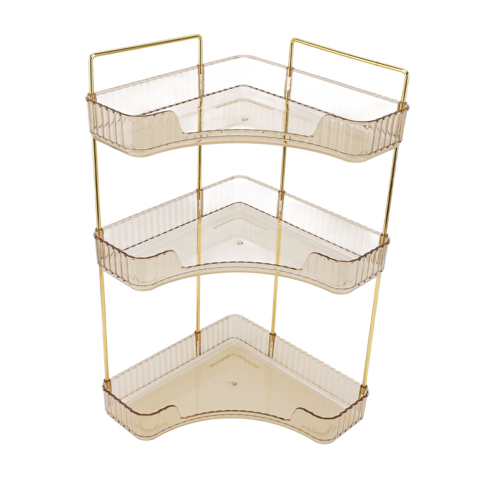 3 Tier Makeup Shelf Organizer Easy Access Aesthetic Corner Bathroom Countertop view 2