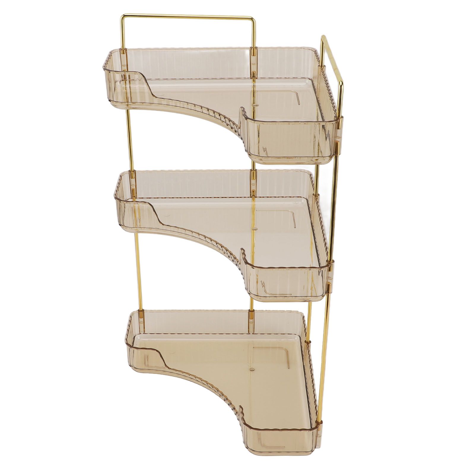 3 Tier Makeup Shelf Organizer Easy Access Aesthetic Corner Bathroom Countertop view 3