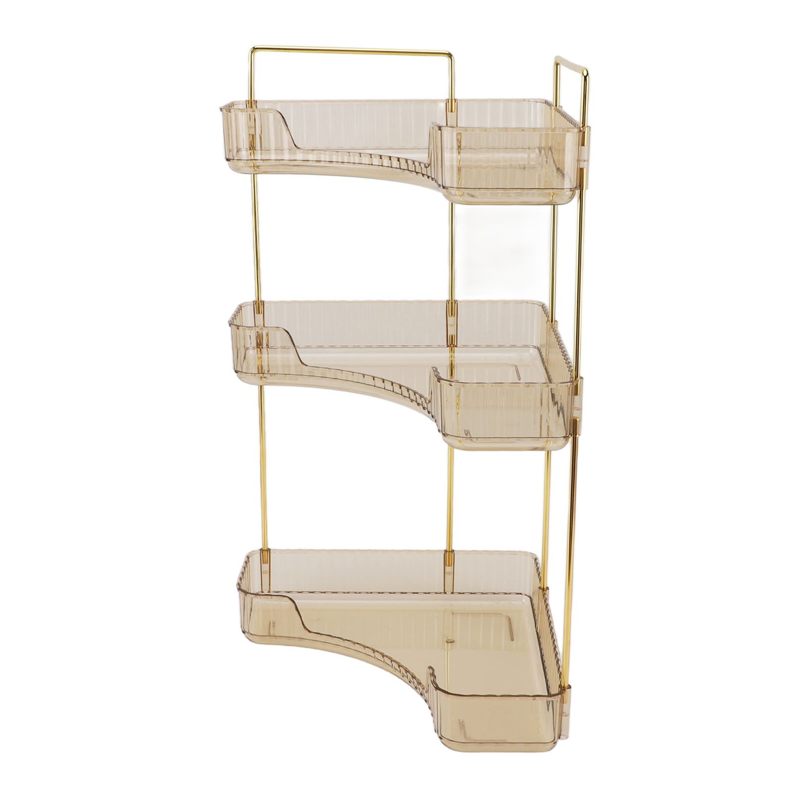 3 Tier Makeup Shelf Organizer Easy Access Aesthetic Corner Bathroom Countertop view 4