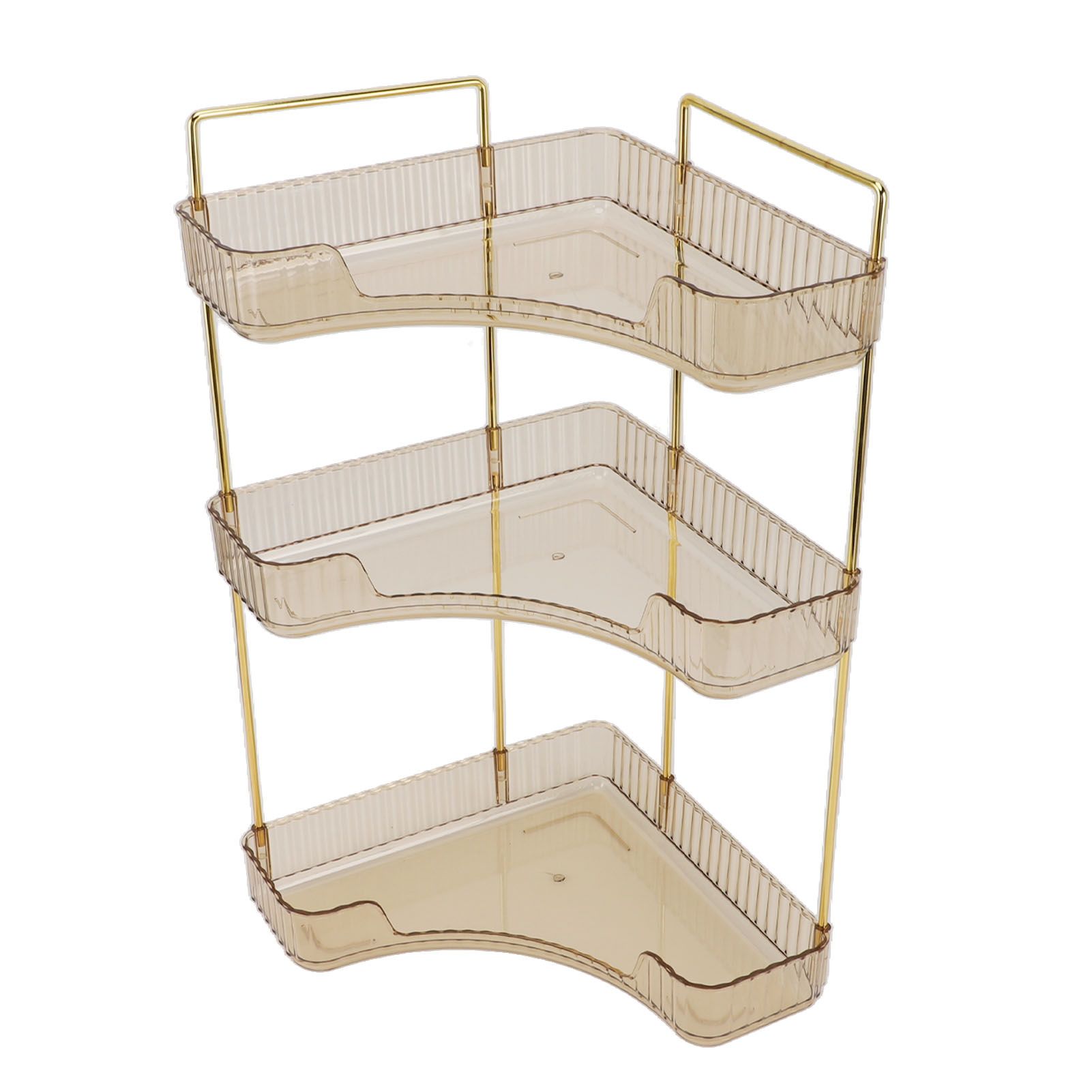 3 Tier Makeup Shelf Organizer Easy Access Aesthetic Corner Bathroom Countertop view 5