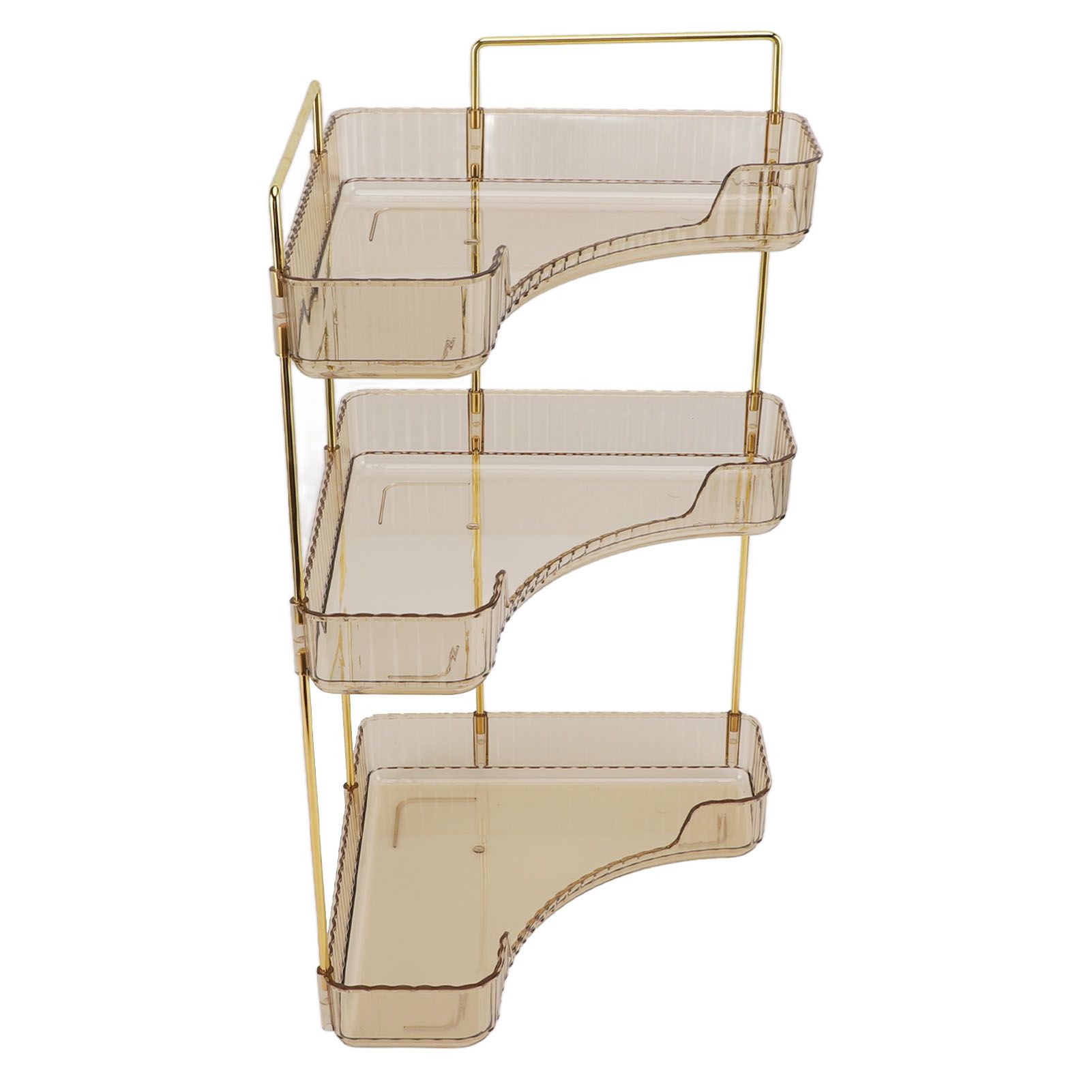 3 Tier Makeup Shelf Organizer Easy Access Aesthetic Corner Bathroom Countertop view 8
