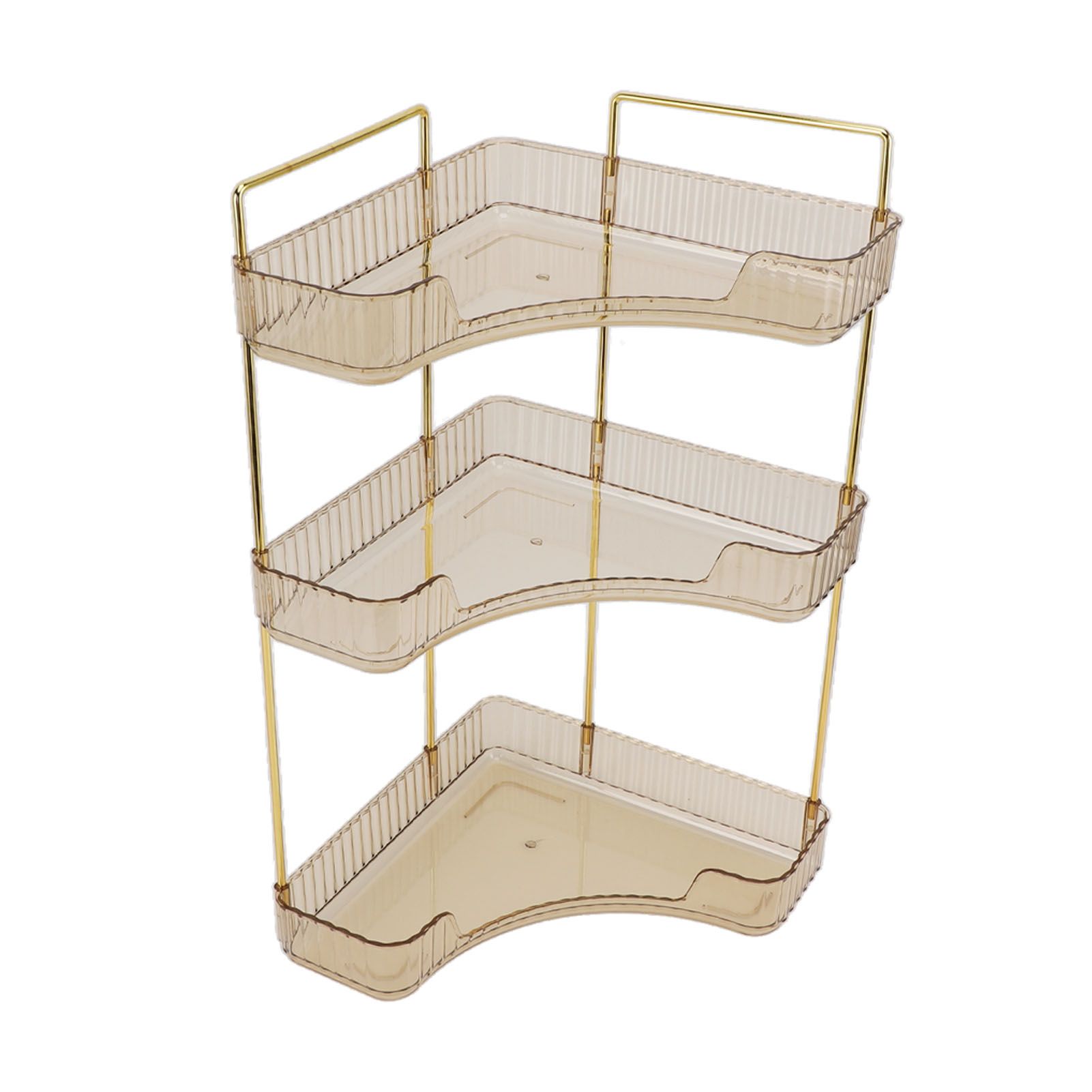 3 Tier Makeup Shelf Organizer Easy Access Aesthetic Corner Bathroom Countertop view 10