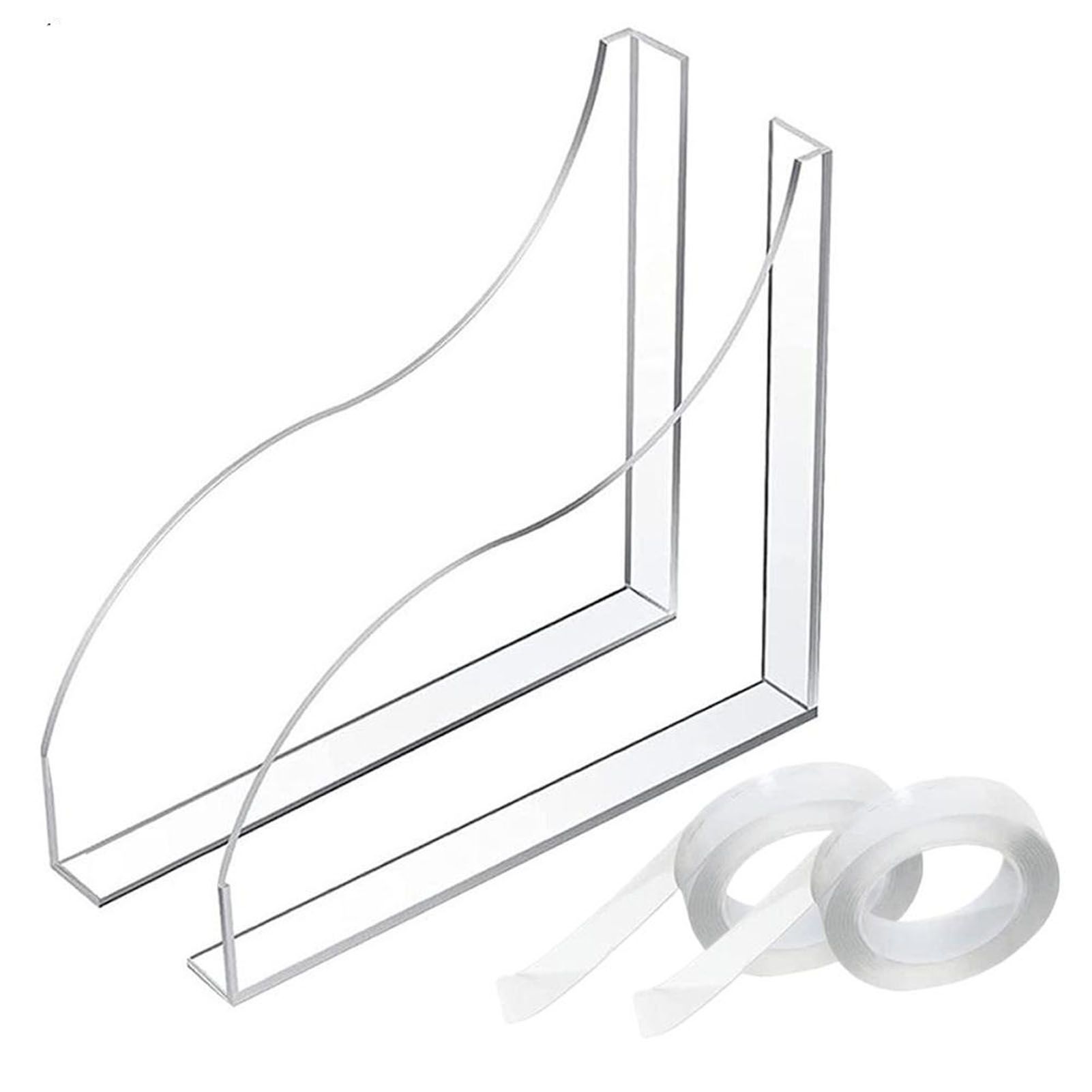 2 Pcs Bathtub Splashing Guard Acrylic Shower Tub Corner Water Blocking Plate