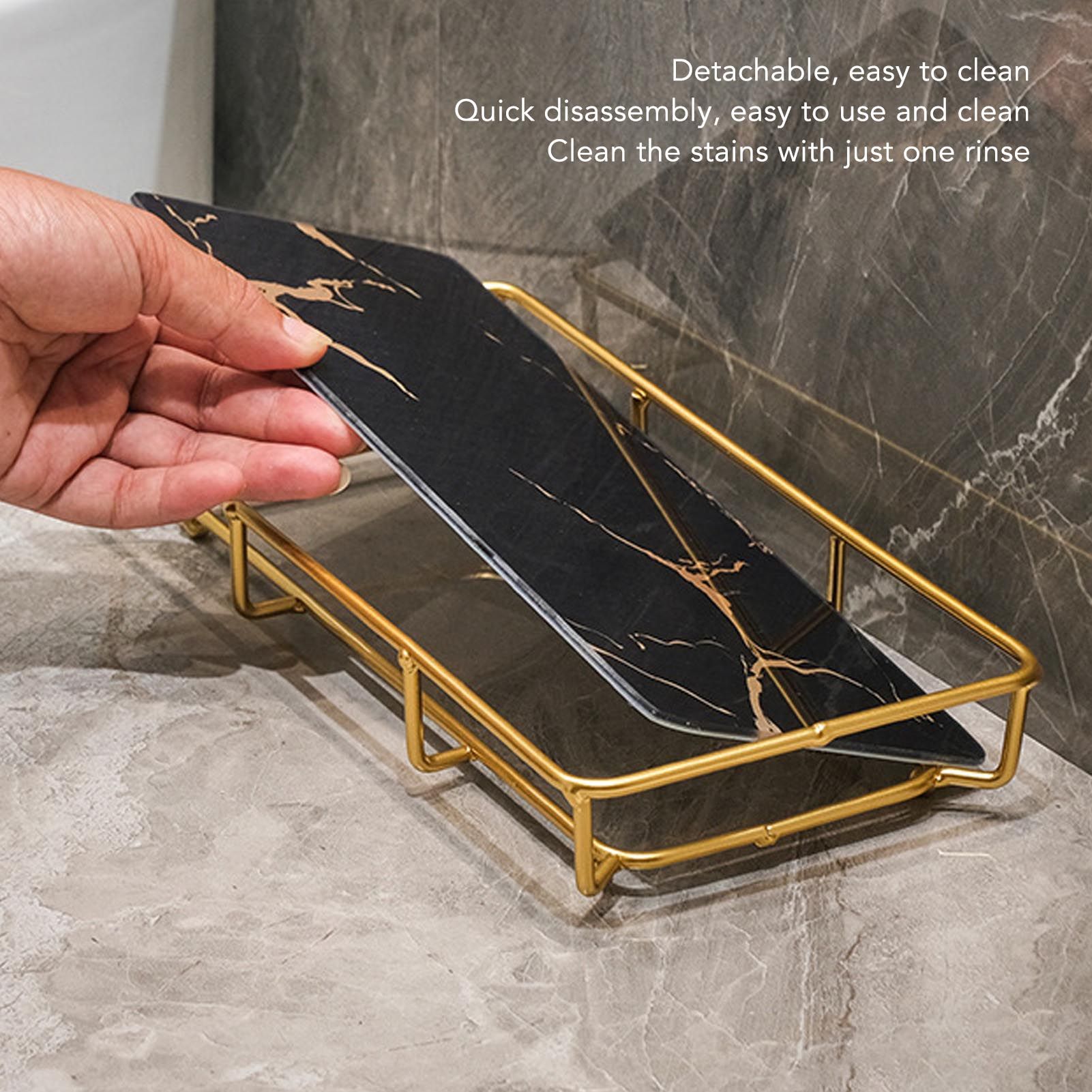 Bathroom Vanity Tray Modern Stylish Anti Slip Kitchen Sink Countertop Storage view 14