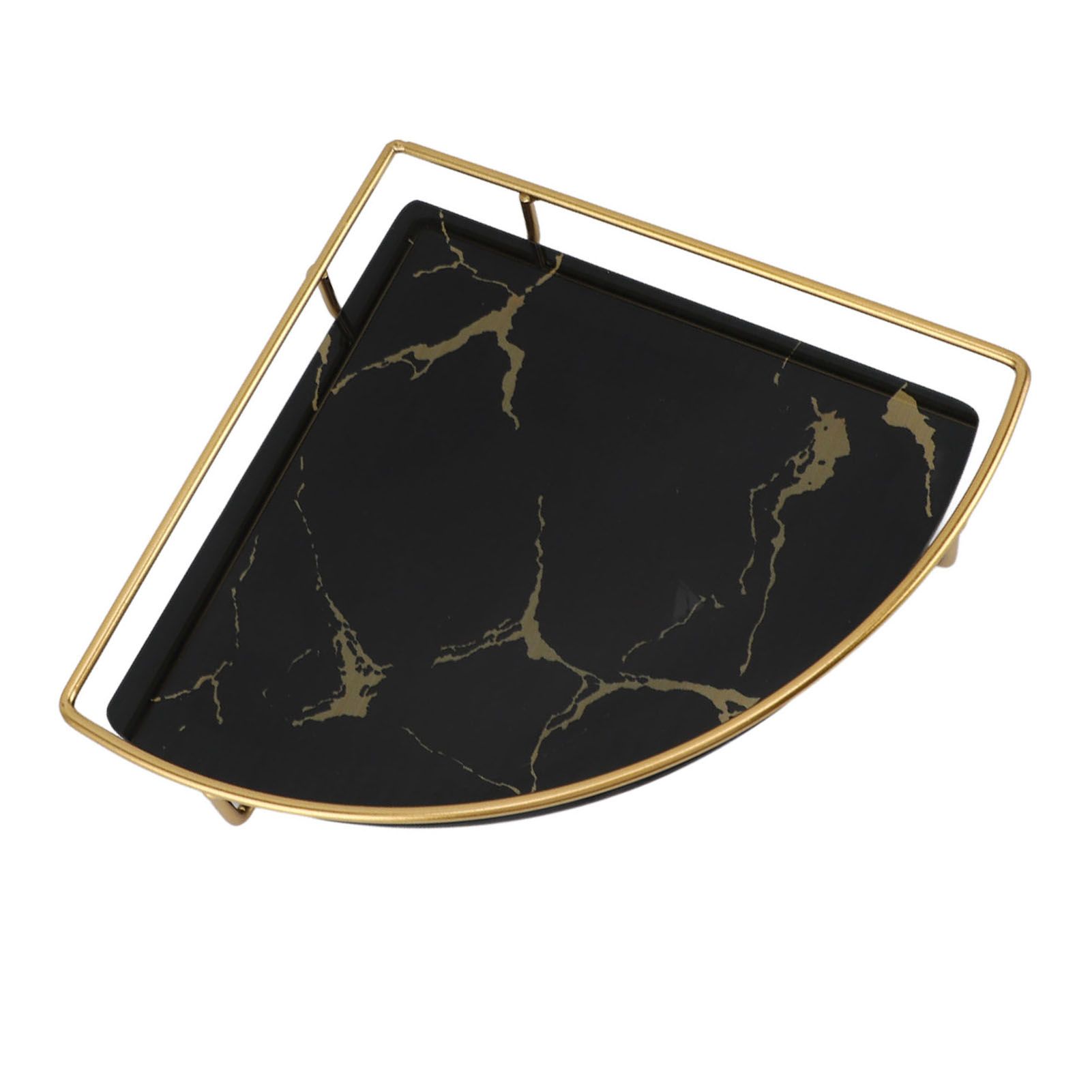 Bathroom Storage Tray Light Luxury Decorative Golden Texture Triangle Bathroom view 3