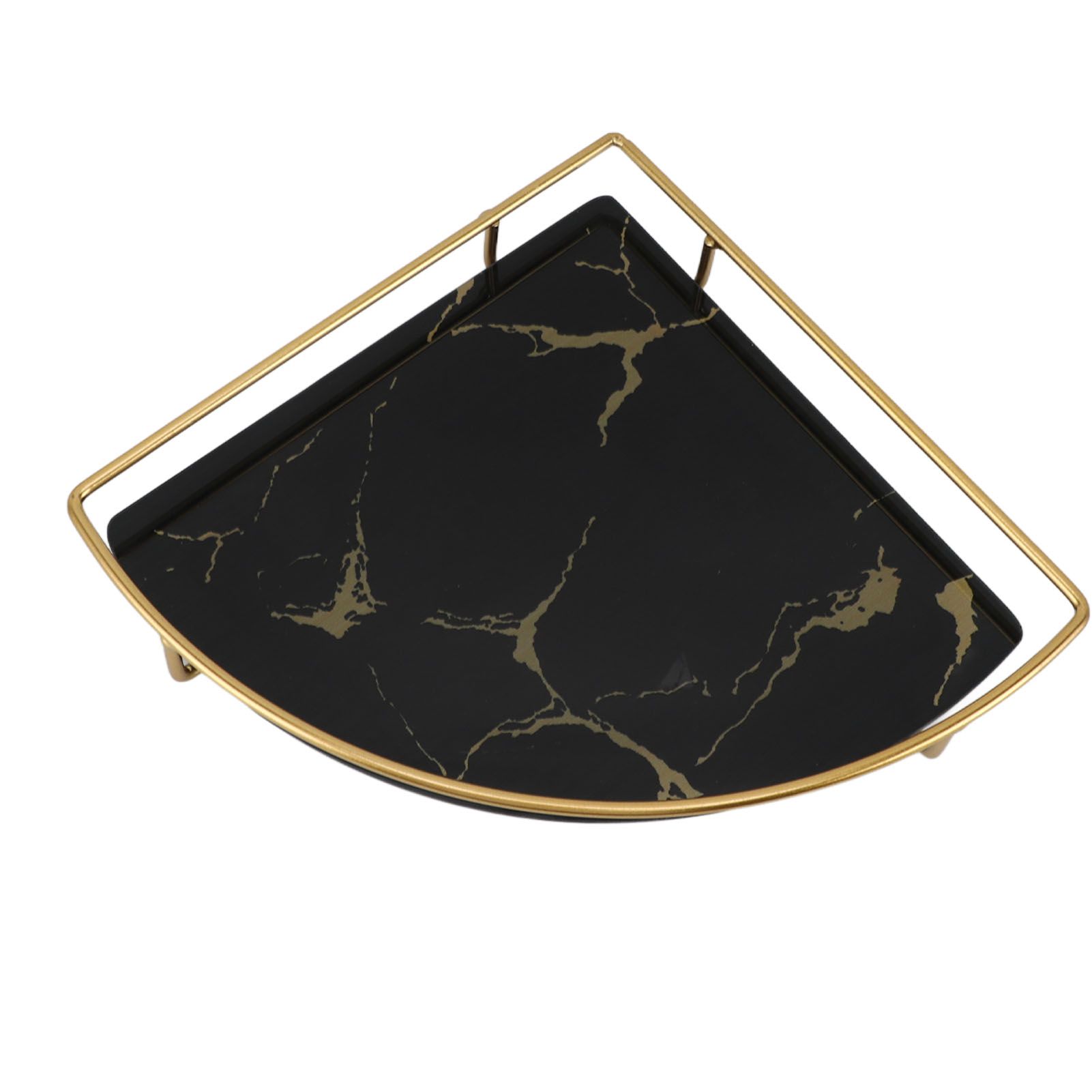Bathroom Storage Tray Light Luxury Decorative Golden Texture Triangle Bathroom view 4