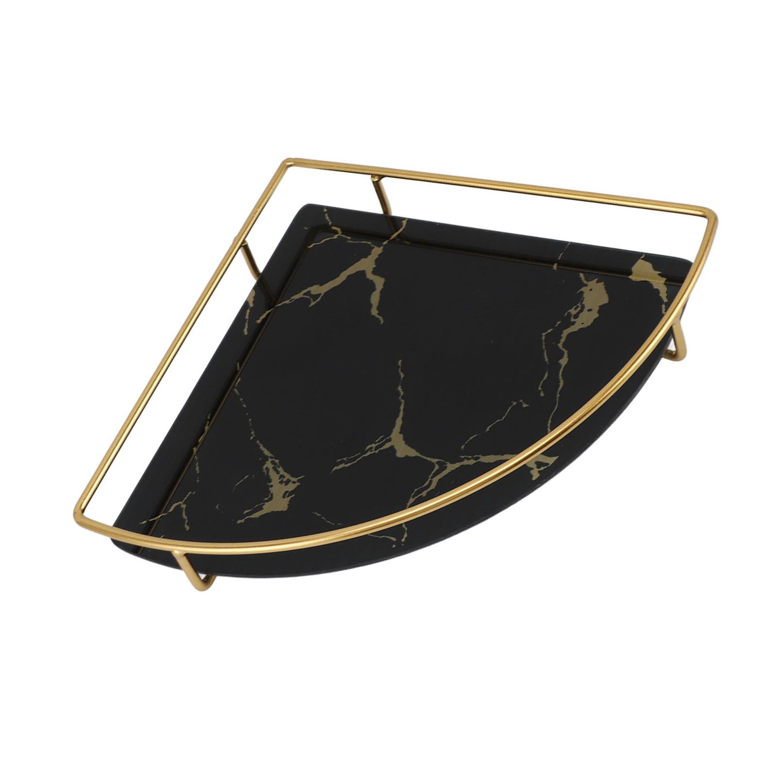 Bathroom Storage Tray Light Luxury Decorative Golden Texture Triangle Bathroom view 5