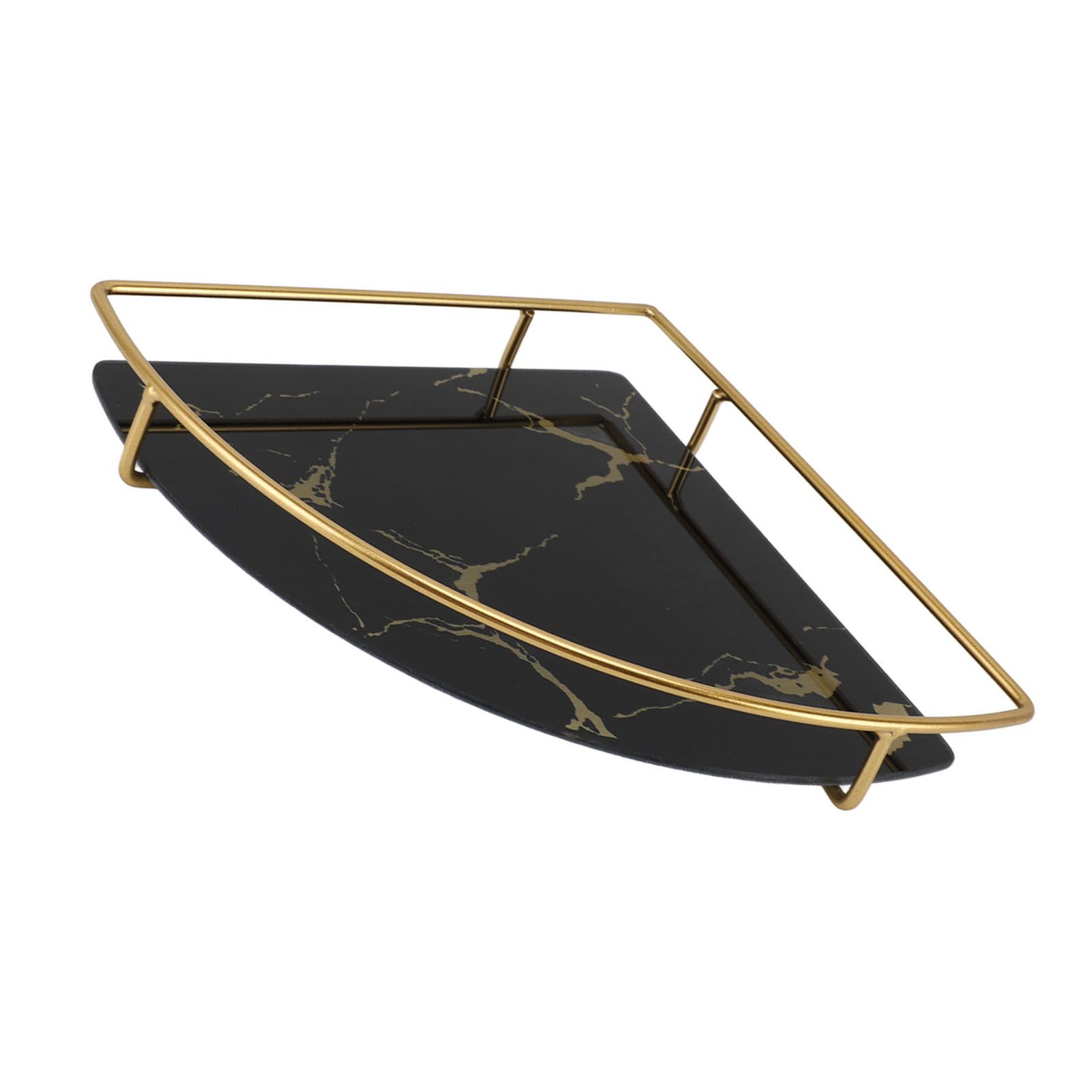 Bathroom Storage Tray Light Luxury Decorative Golden Texture Triangle Bathroom view 6