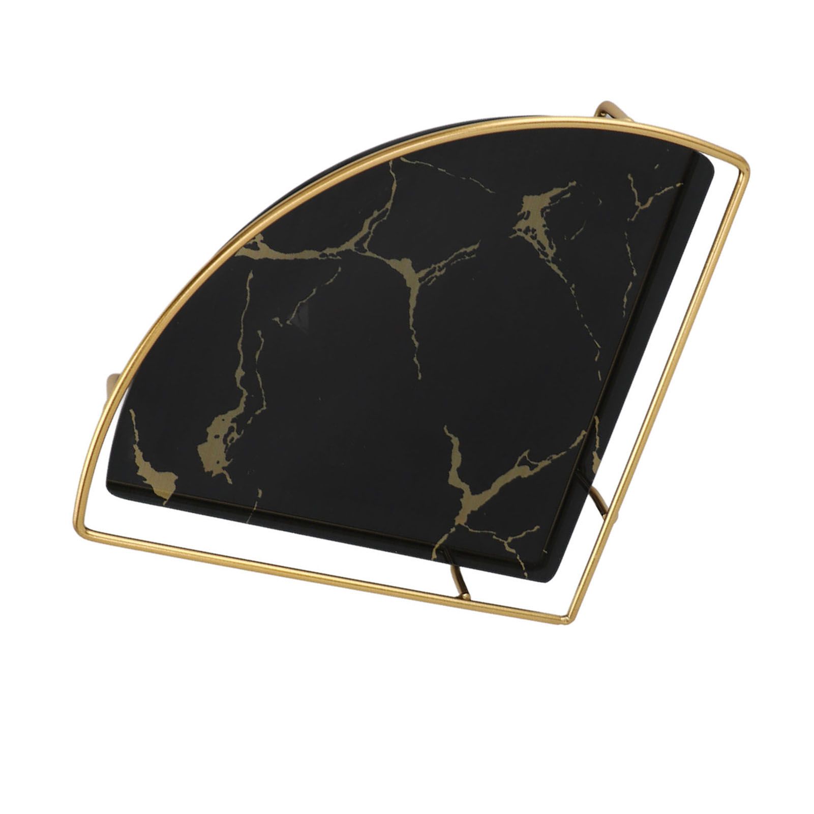 Bathroom Storage Tray Light Luxury Decorative Golden Texture Triangle Bathroom view 9