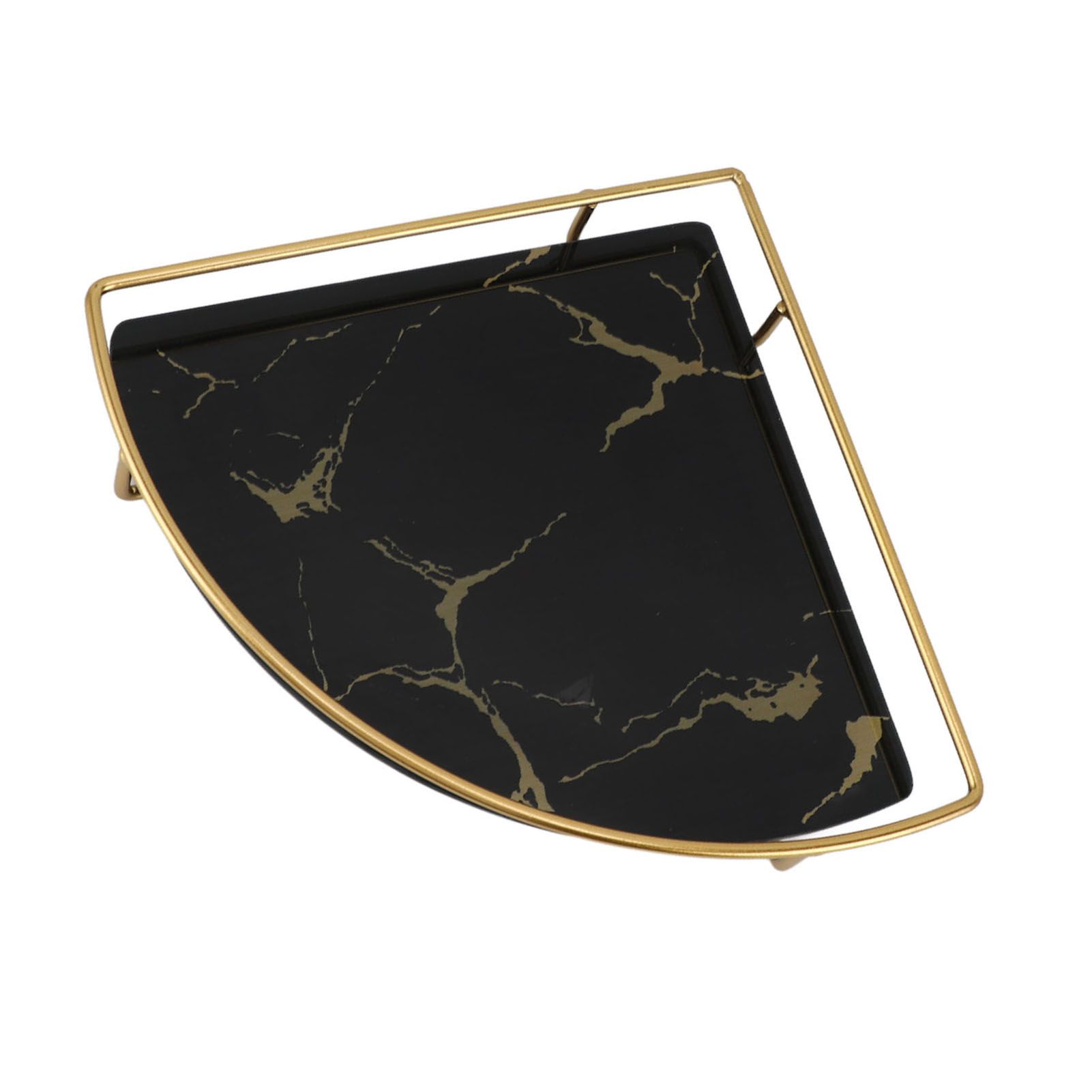 Bathroom Storage Tray Light Luxury Decorative Golden Texture Triangle Bathroom view 10