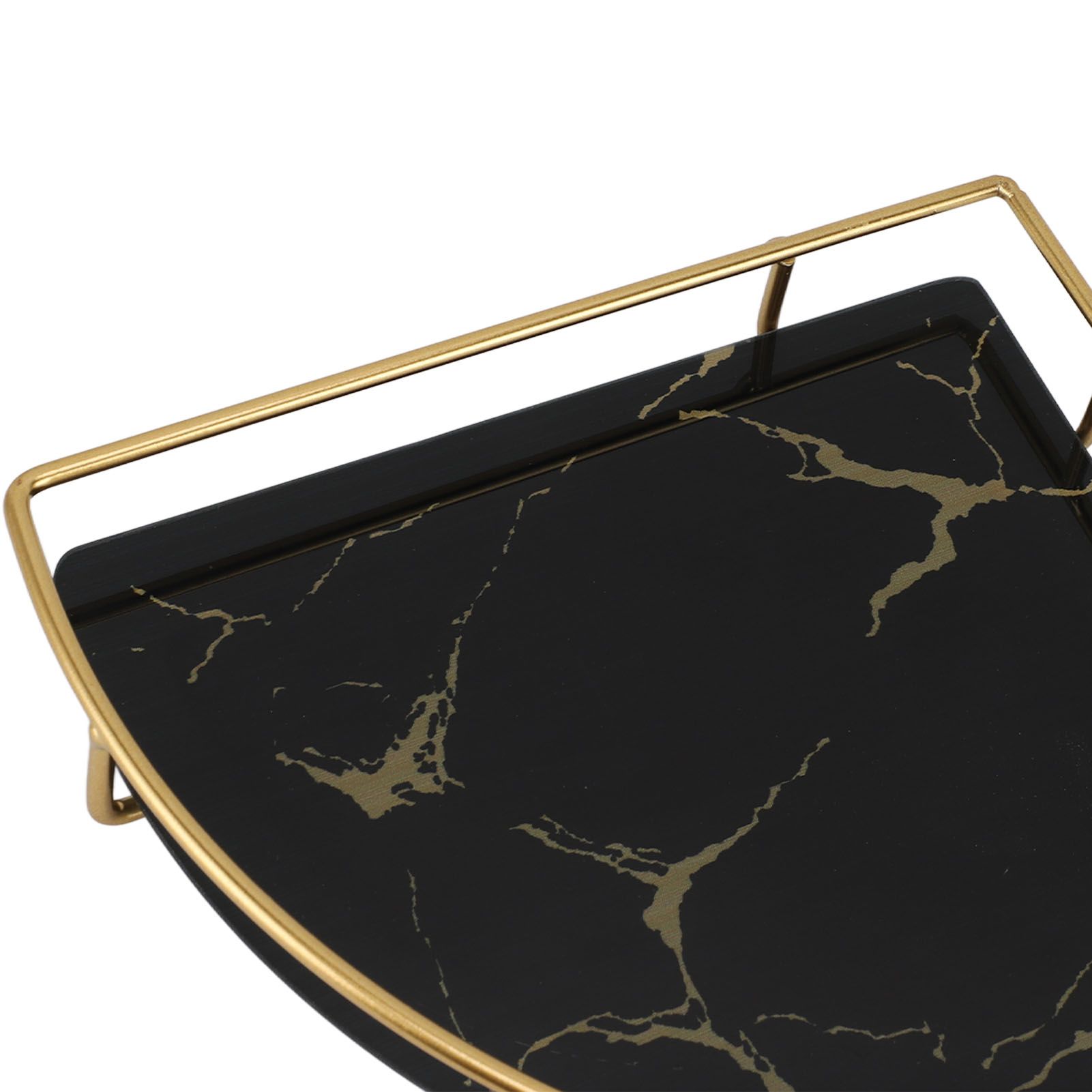 Bathroom Storage Tray Light Luxury Decorative Golden Texture Triangle Bathroom view 13