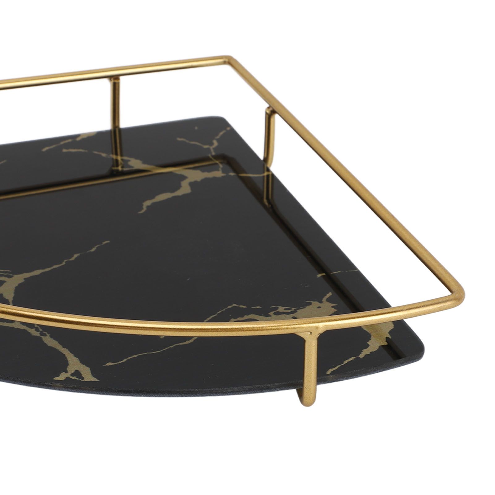Bathroom Storage Tray Light Luxury Decorative Golden Texture Triangle Bathroom view 14